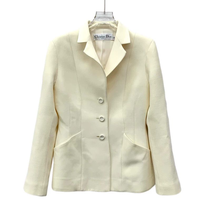 Dior Dior Beige wool lapel single-breasted long-sleeved suit jac Size XS / US 0-2 / IT 36-38 - 1 Thumbnail