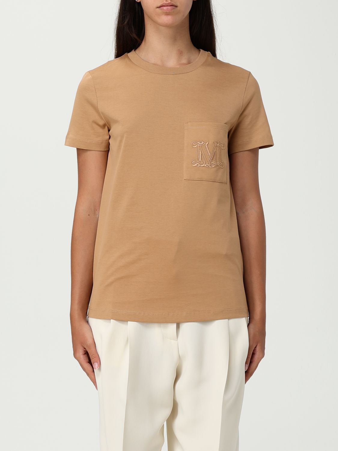 Max Mara Max Mara T-Shirt Woman Camel Size S / US 4 / IT 40 - 1 Thumbnail