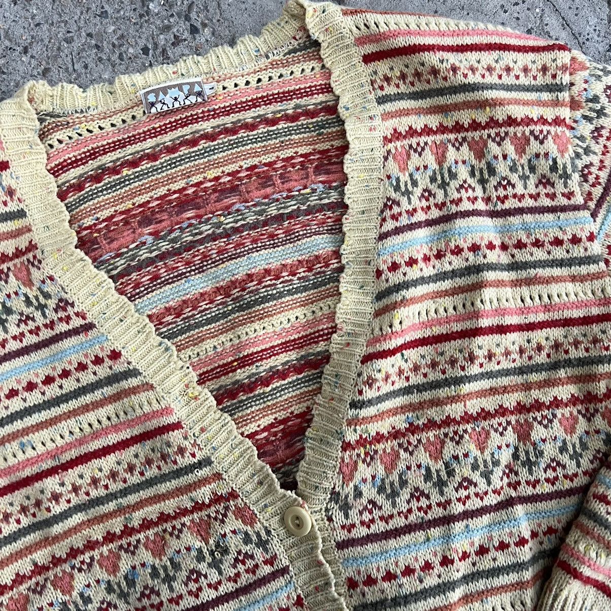 Other Vintage Folk Knitted Cardigan Size S/M Size M / US 6-8 / IT 42-44 - 4 Thumbnail