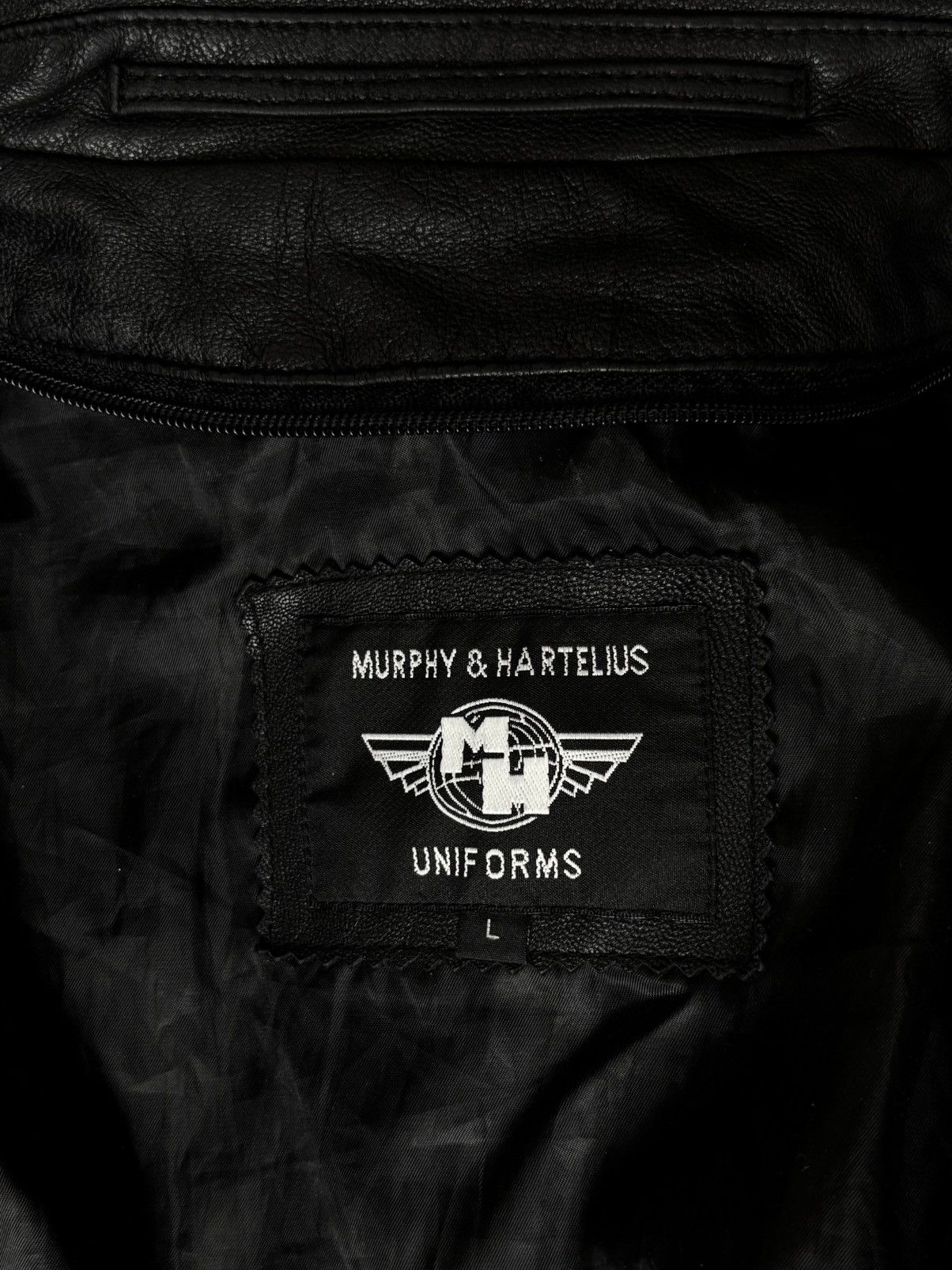 Genuine Leather Murphy & Hartelius Leather Aviator Bomber Jacket Size US L / EU 52-54 / 3 - 20 Thumbnail