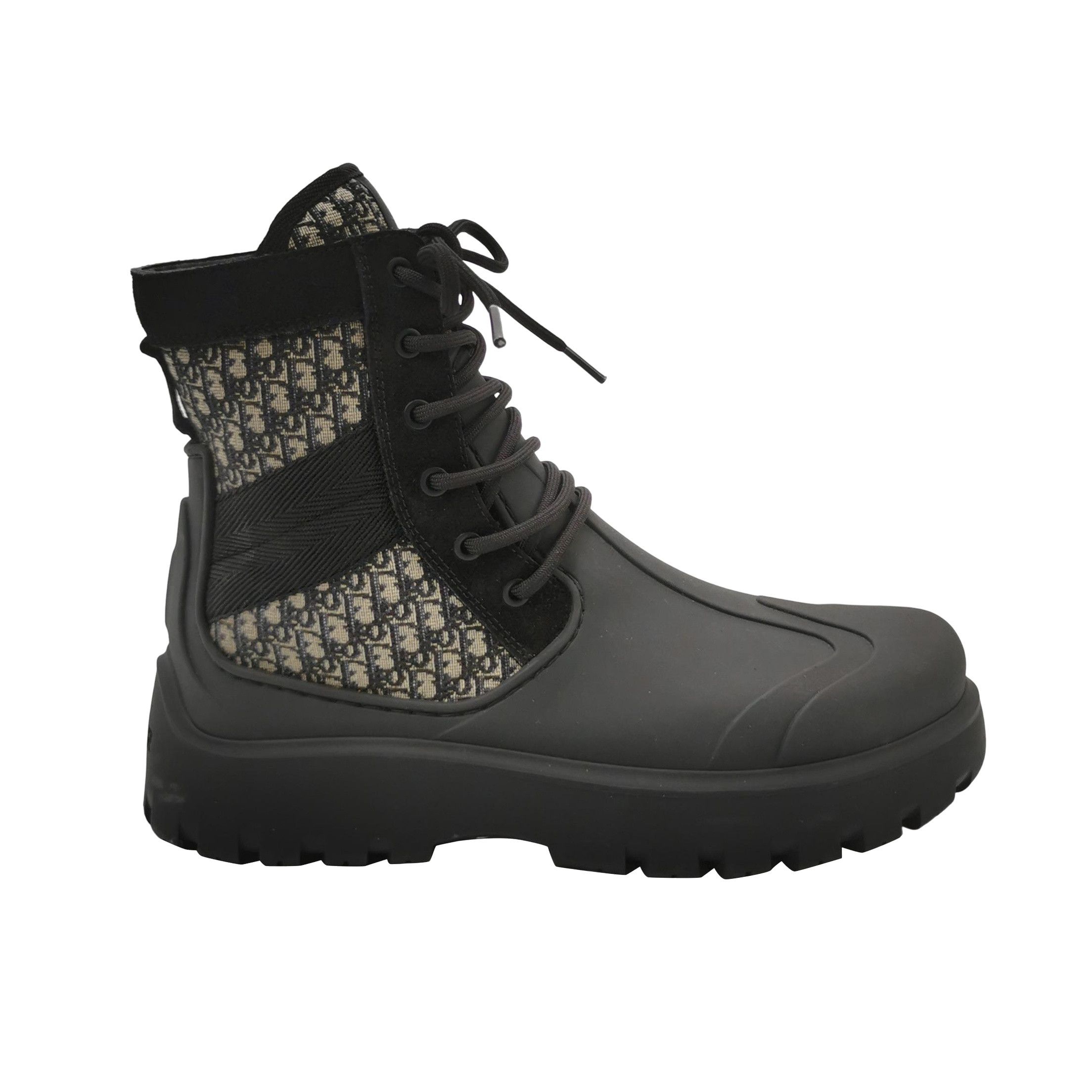 Dior Dior Oblique Canvas Lace-Up Boots 41 Size US 8 / EU 41 - 1 Thumbnail
