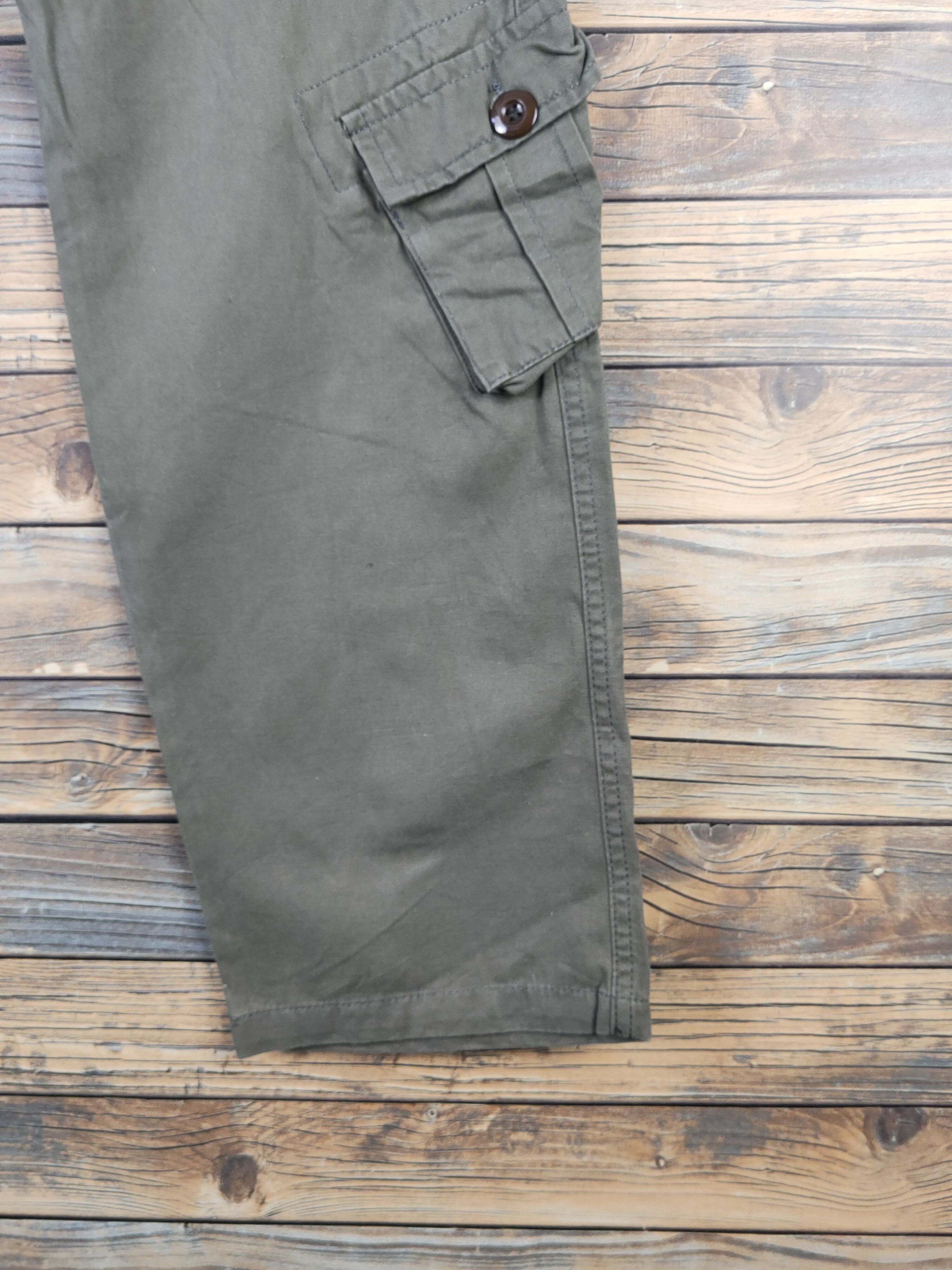 Other DL Japanese Brand Army Green Multipocket Cargo Pants #2435 Size US 34 / EU 50 - 6 Thumbnail