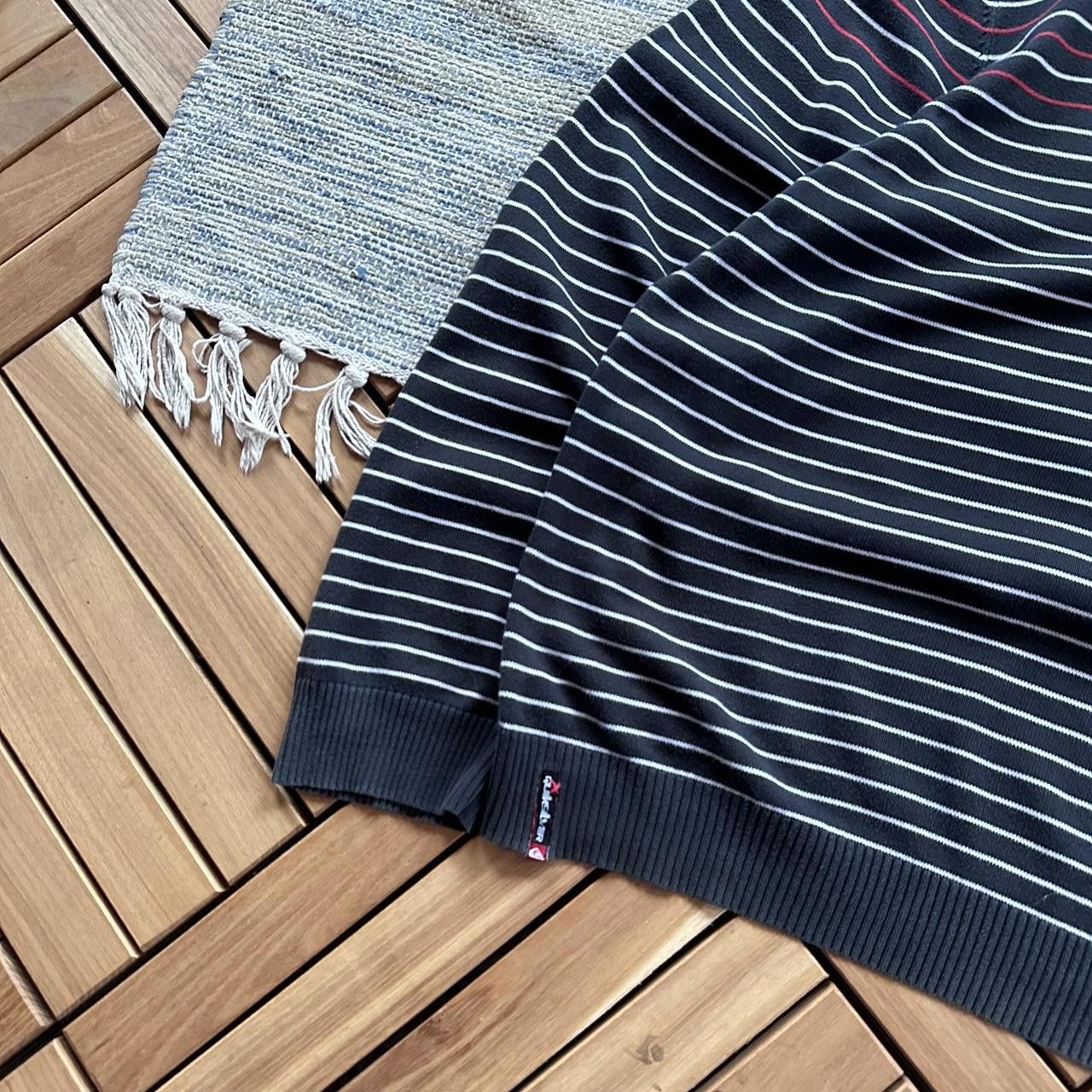 Quiksilver Vintage Y2K Quiksilver Surfwear Stripped Long Sleeve Jumper Size US XXL / EU 58 / 5 - 3 Thumbnail