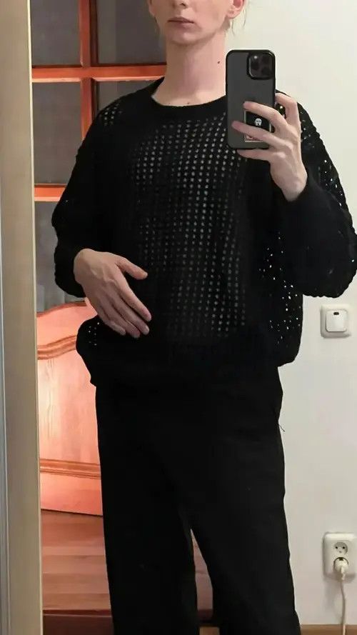Designer Hollow Out See-through Knit long sleeve Size US M / EU 48-50 / 2 - 2 Thumbnail