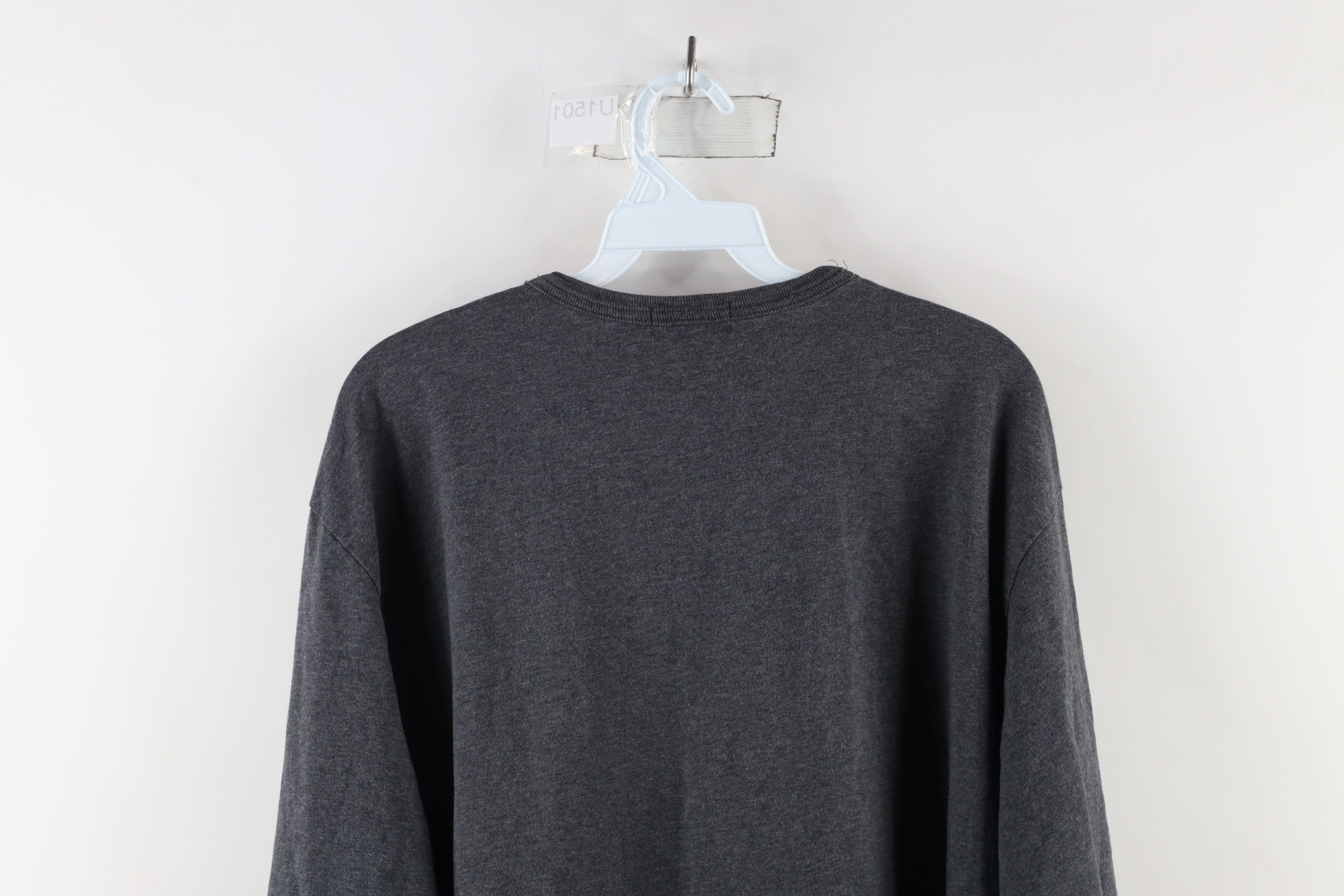 J.Crew × Vintage Vintage 90s J Crew Striped Long Sleeve T-Shirt Gray USA Size US L / EU 52-54 / 3 - 15 Thumbnail