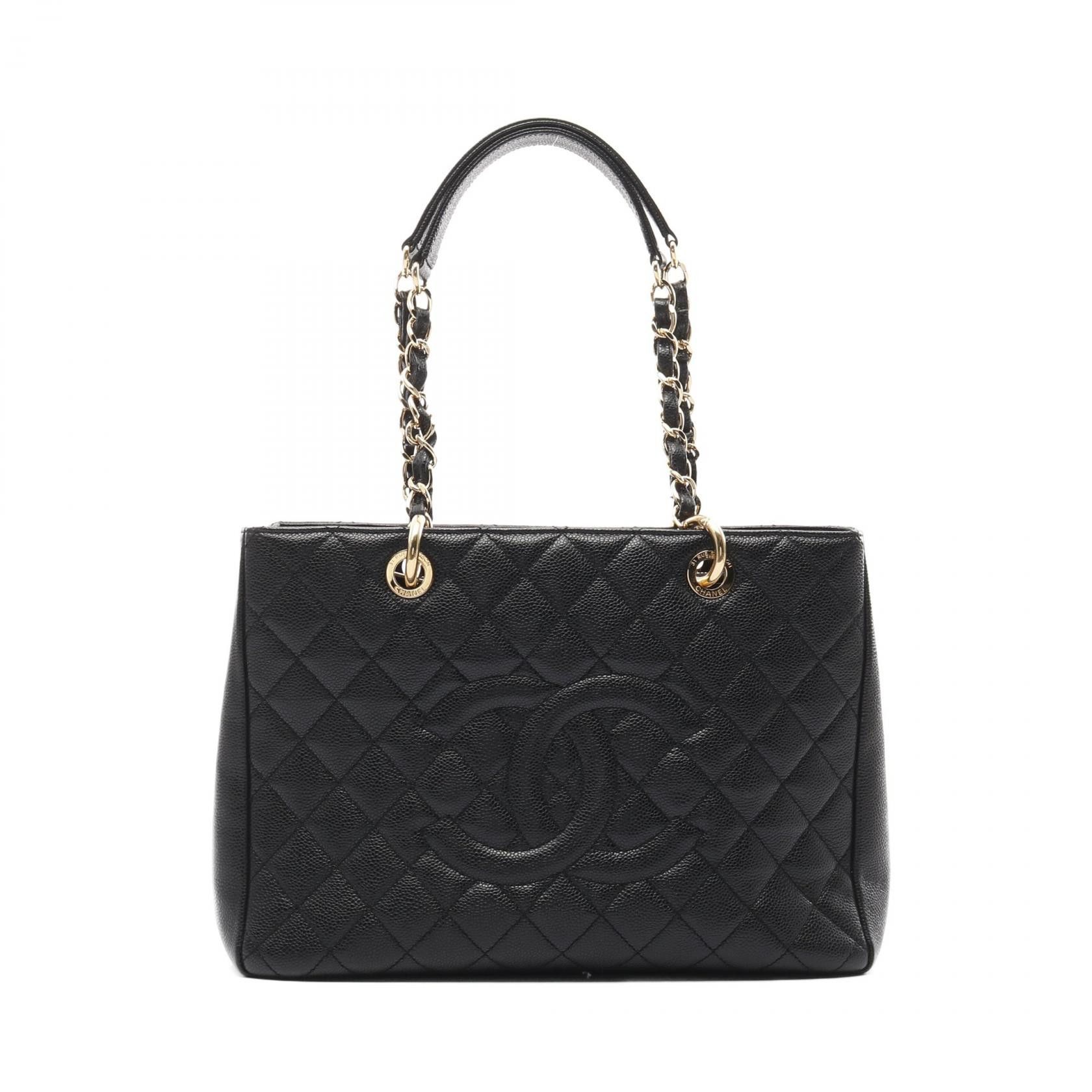 Chanel Chanel Matelasse Grand Shopping Tote Leather Bag Leather Tote Bag A50995 in Black, Women's