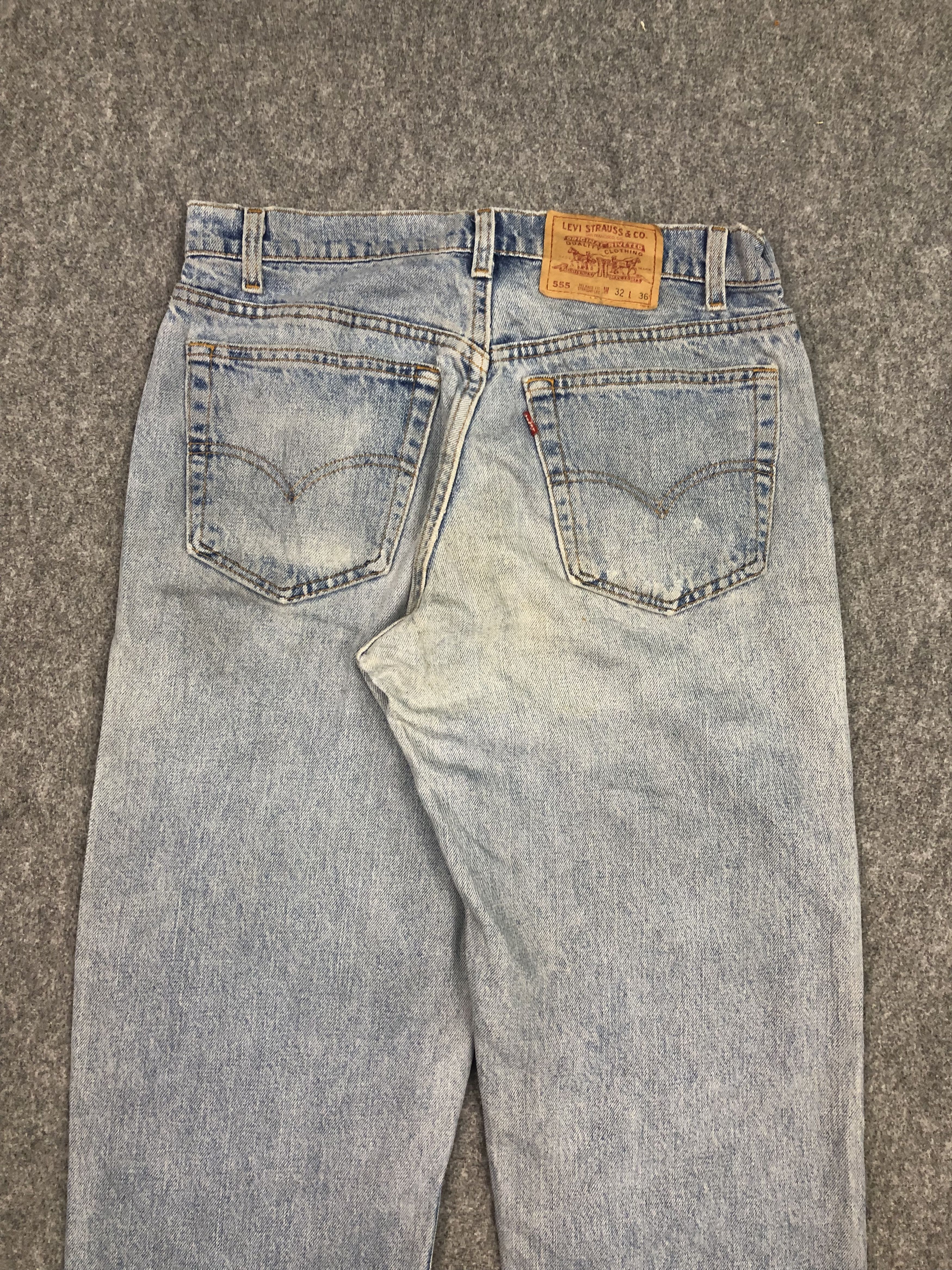 Levi's Vintage 90s Levis 555 Lightwash Jeans DP0520 Size US 31 - 4 Thumbnail