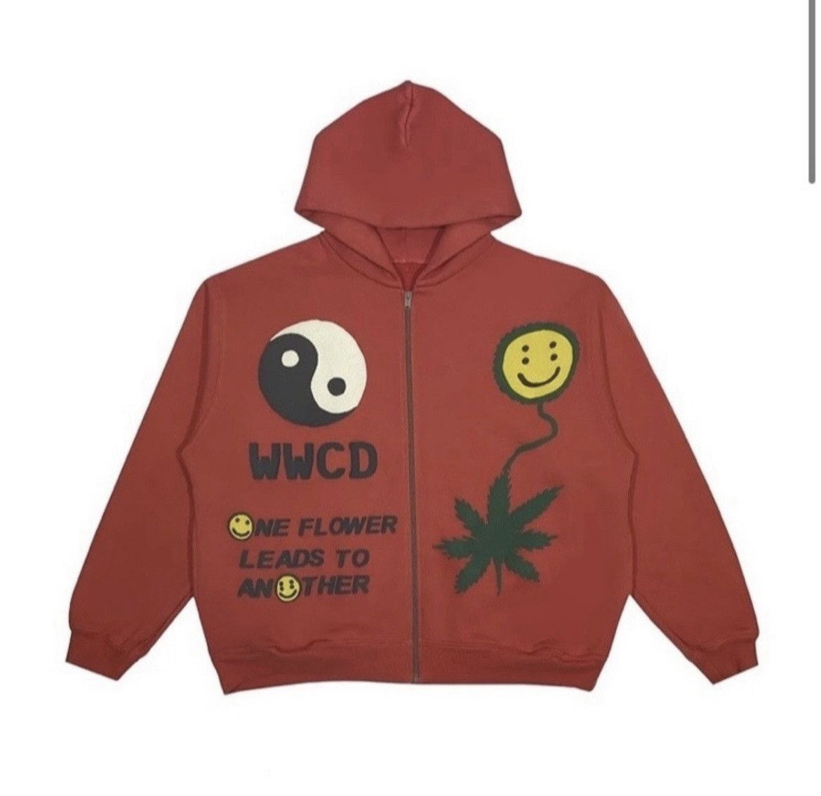 image of Wwcd Cactus Plant Flea Market Red Zip Up, Men's (Size XL)