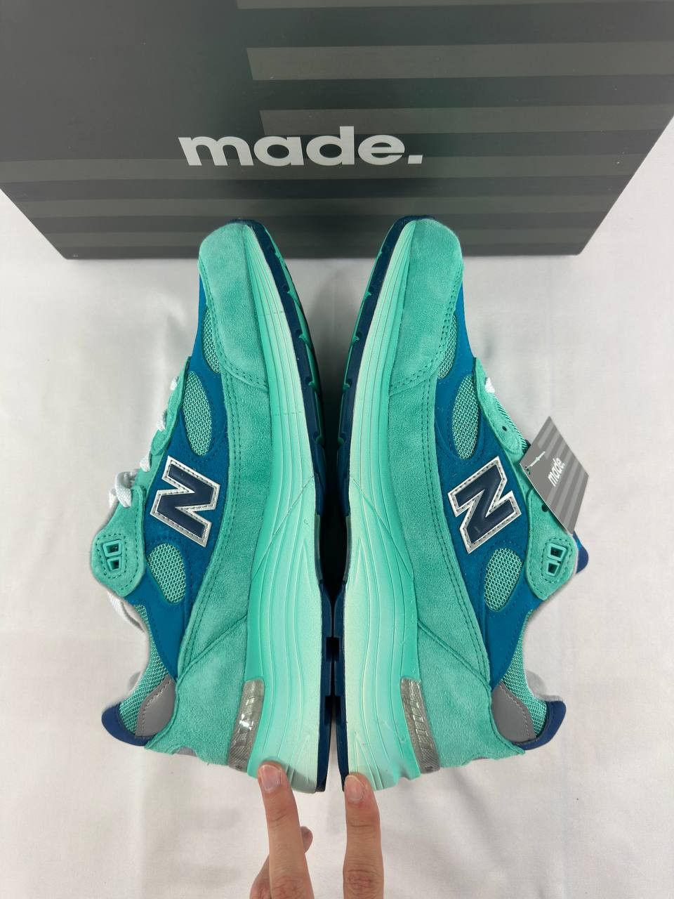 New Balance New Balance 992 MiUSA Blue Silver Metallic Sneakers Size US 10 / EU 43 - 5 Thumbnail