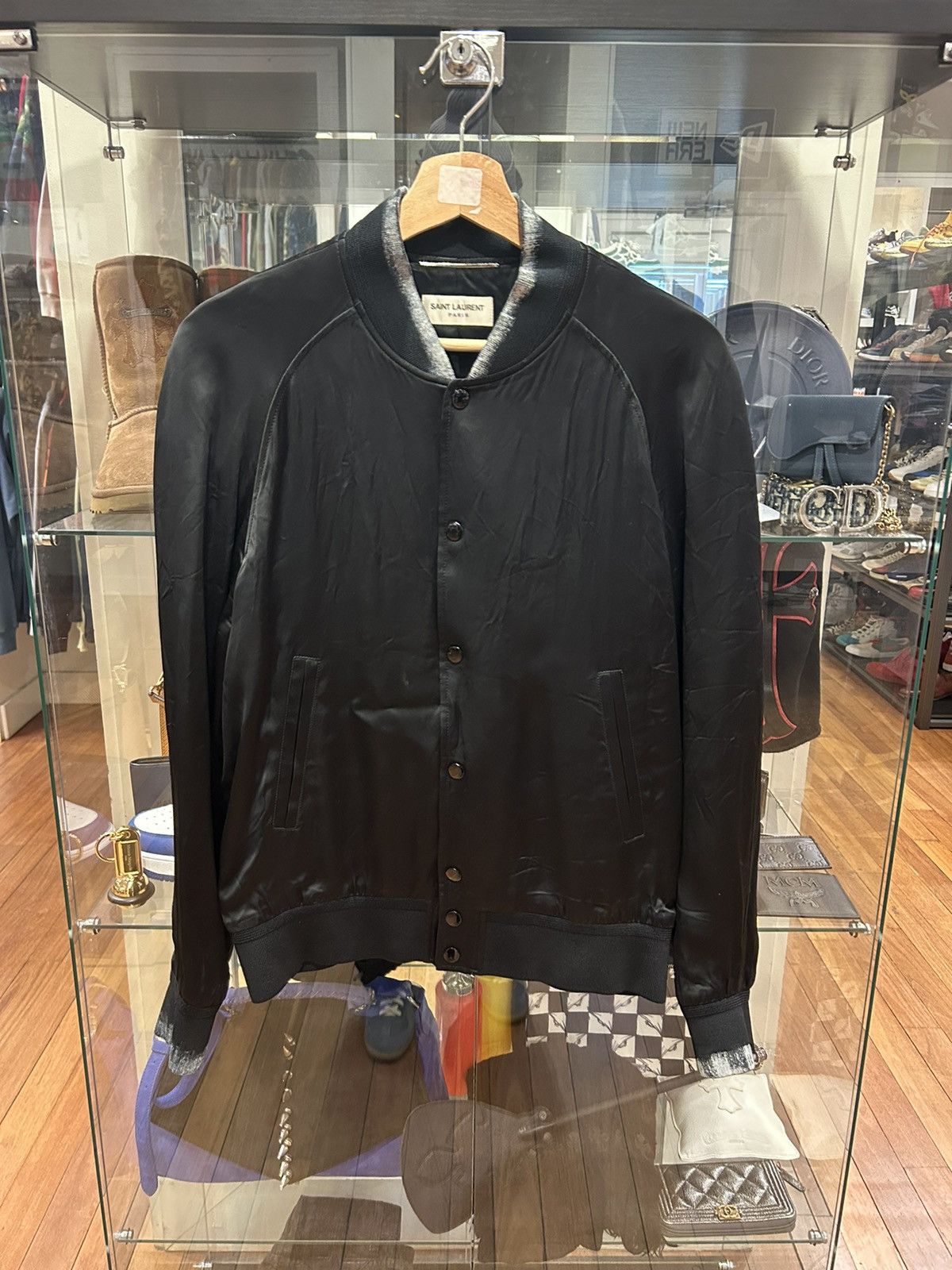 Saint Laurent Paris Saint Laurent Teddy Moonlight Bomber Jacket Size US M / EU 48-50 / 2 - 2 Thumbnail