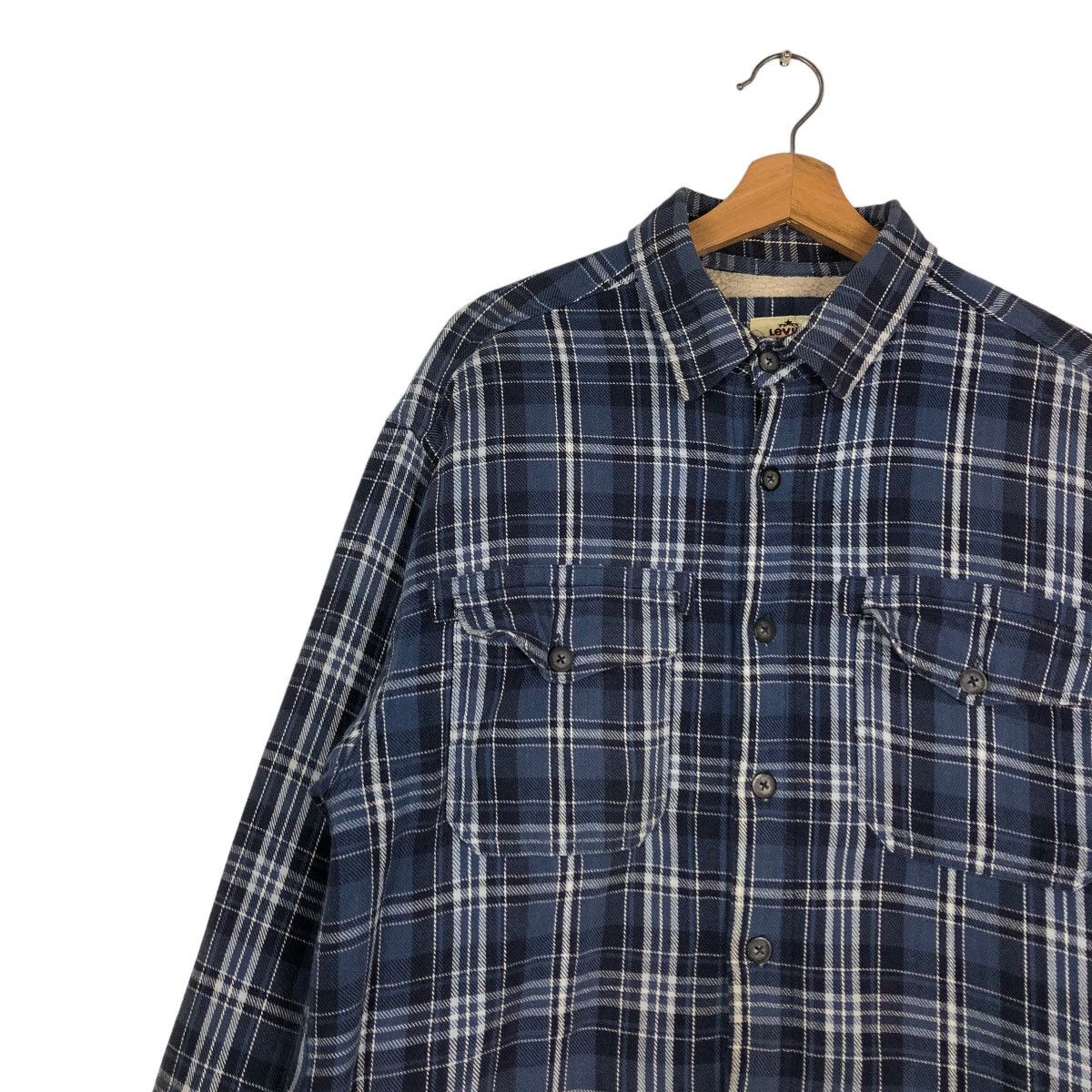 Flannel VINTAGE FLANNEL SHIRT JACKET LEVI’S SHEARLING TARTAN DESIGN Size US L / EU 52-54 / 3 - 8 Thumbnail