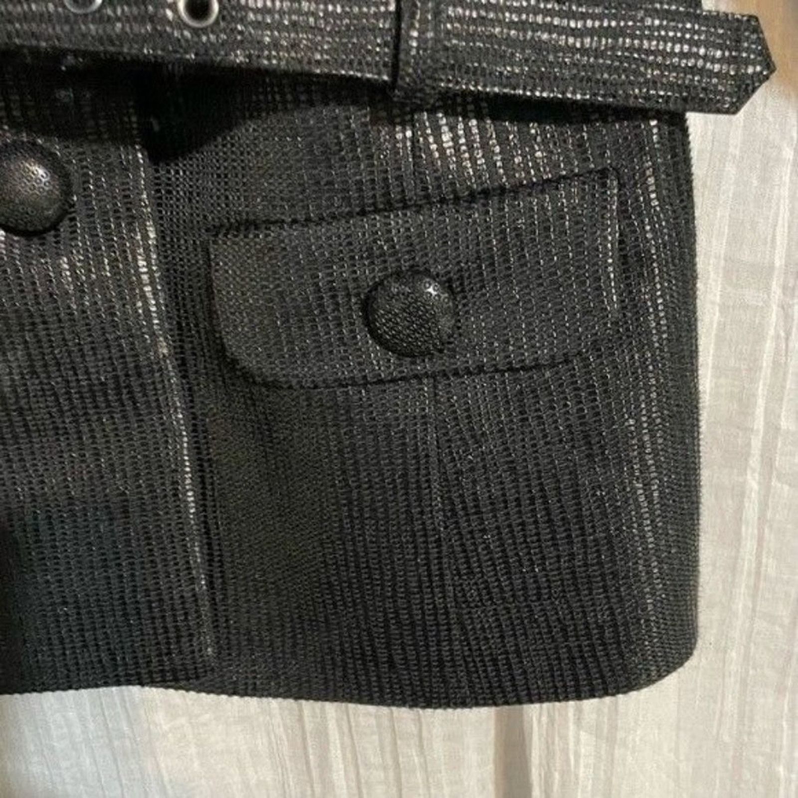 Other Doncaster Collection · Size 4 Shimmer Textured Belted Jacket Size S / US 4 / IT 40 - 8 Thumbnail