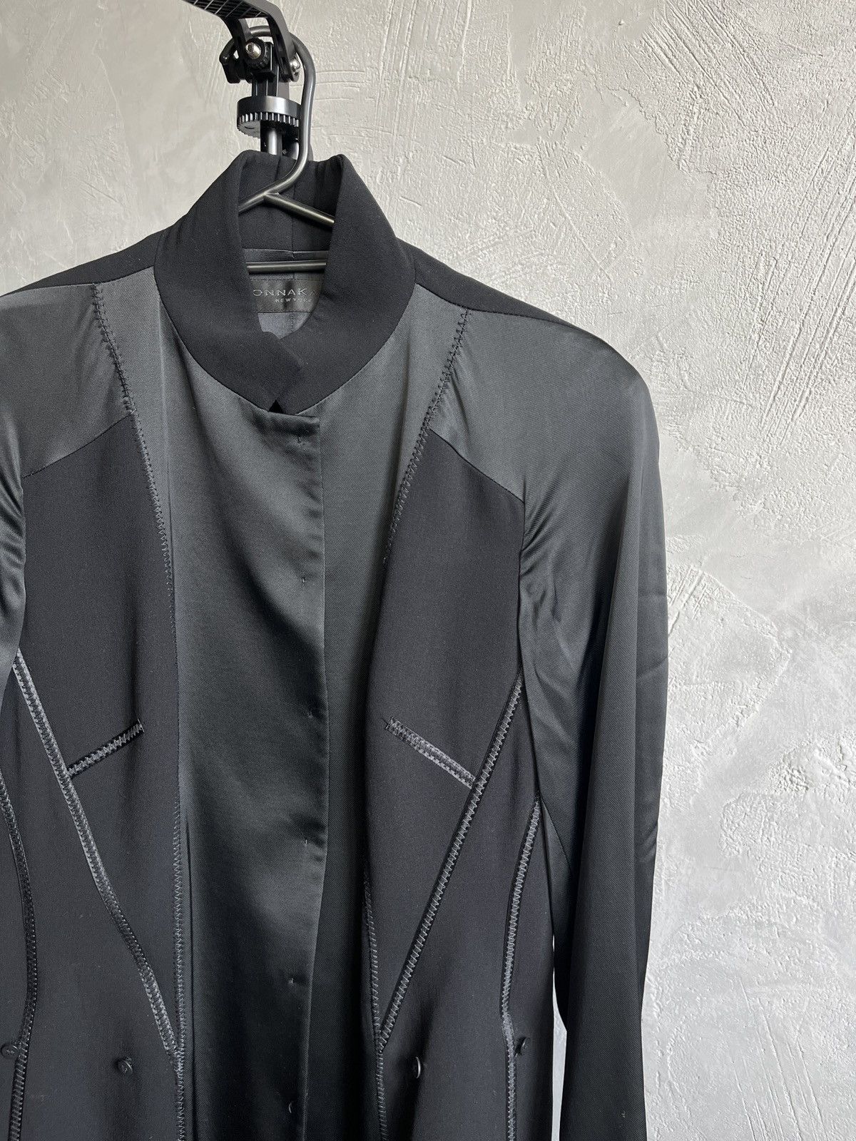 Donna Karan Donna Karan New York Archive Asymmetric Wool Coat Size L / US 10 / IT 46 - 4 Thumbnail