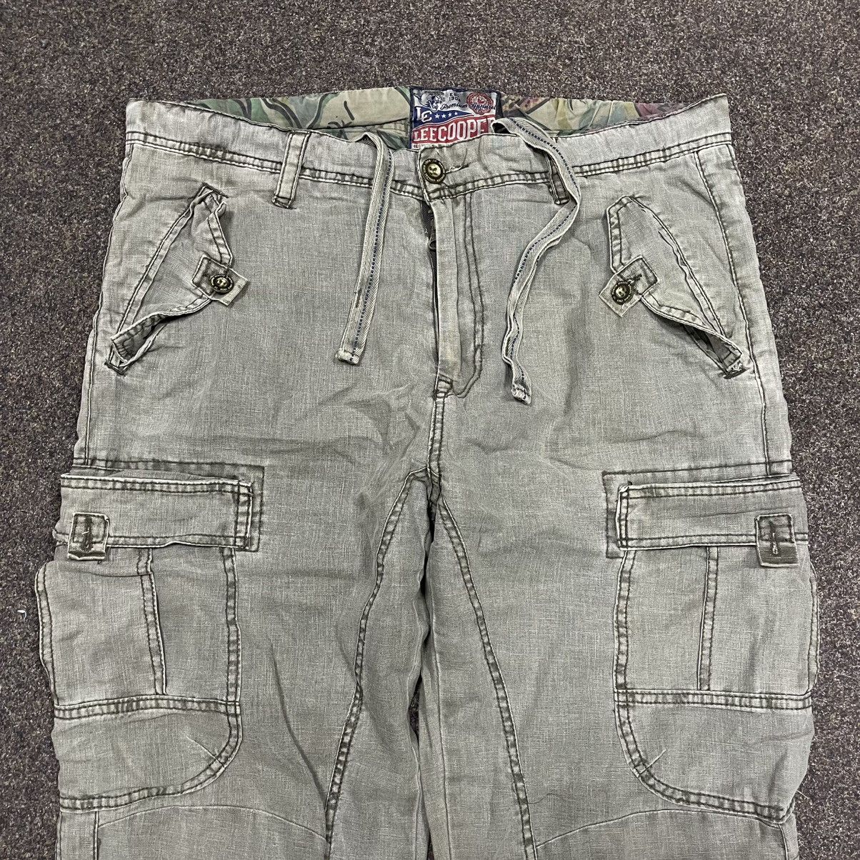 Vintage Vintage Y2K Baggy Cargo Pants Washed Khaki Skate Graphic 34 Size US 34 / EU 50 - 2 Thumbnail