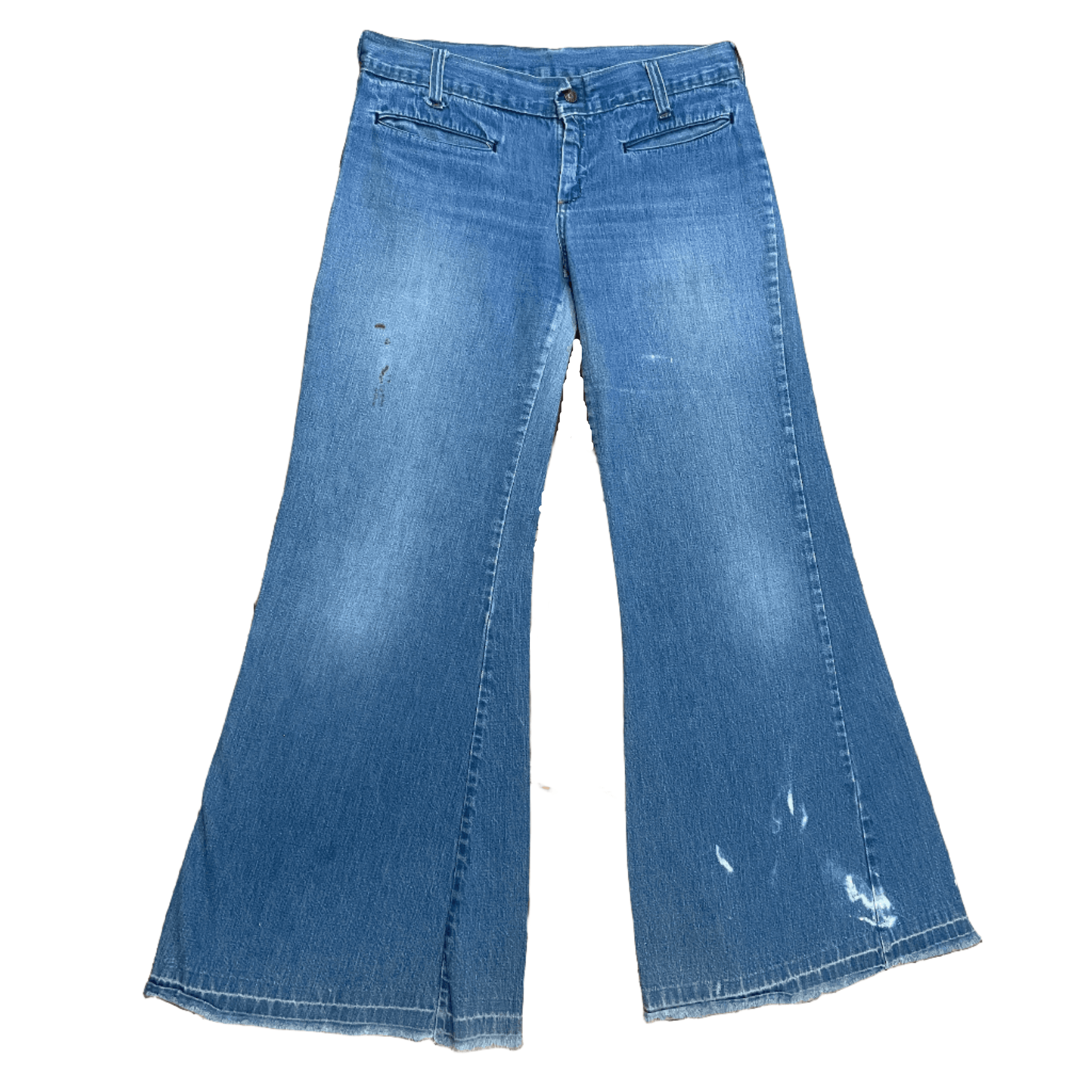 Other 60s Bleach Bum Vintage Denim Low Rise Bellbottoms Size US 33 - 1 Thumbnail