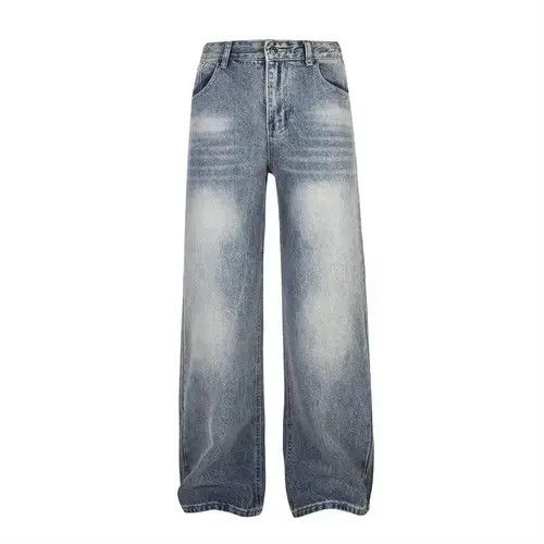 Jean Men's punk street gradient washed straight jeans y2k Size US 32 / EU 48 - 8 Thumbnail