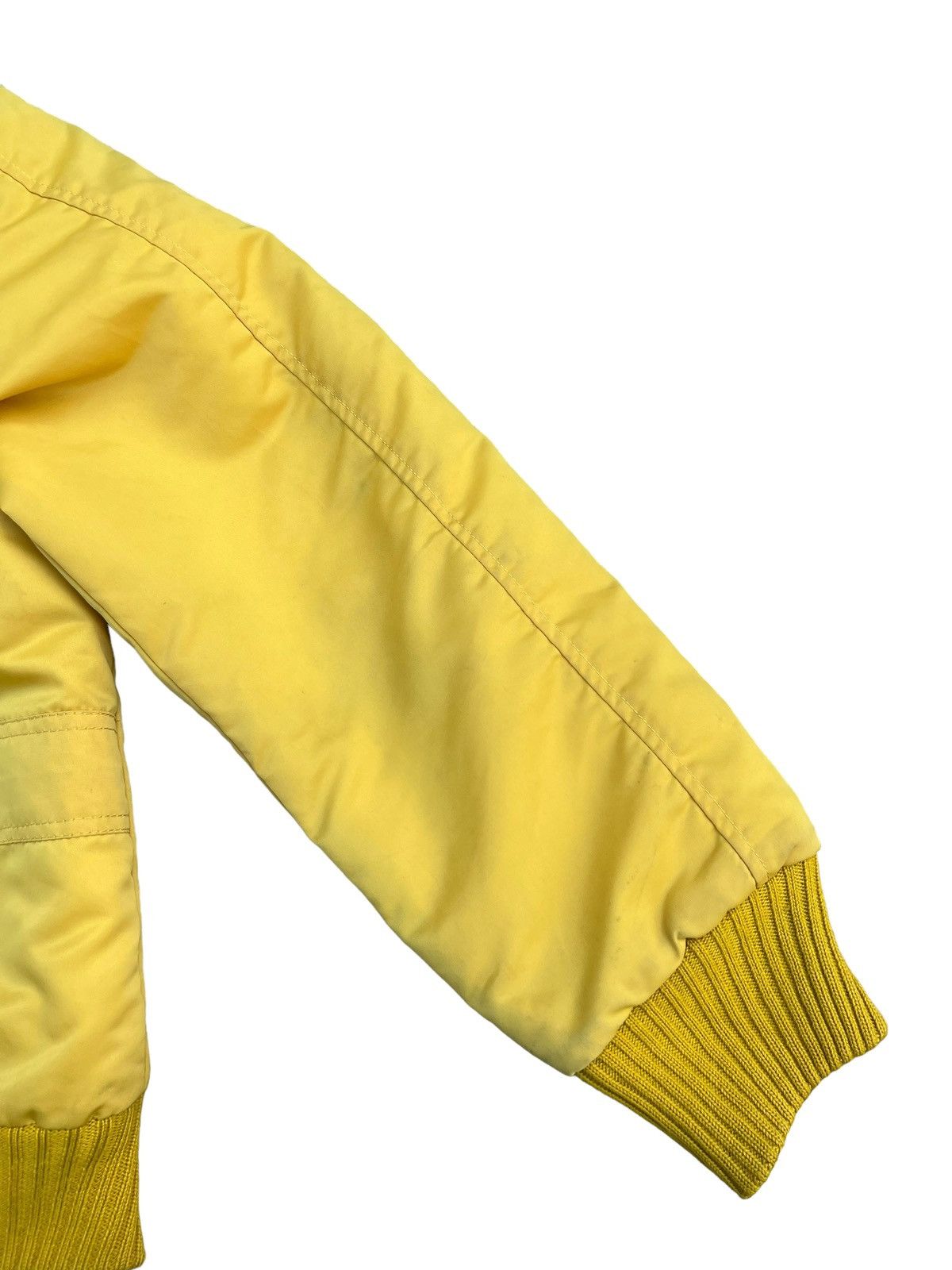 Vintage × Wrangler Vintage 80s WRANGLER Quilt Lining Yellow Nylon Bomber Jacket Size US M / EU 48-50 / 2 - 12 Thumbnail