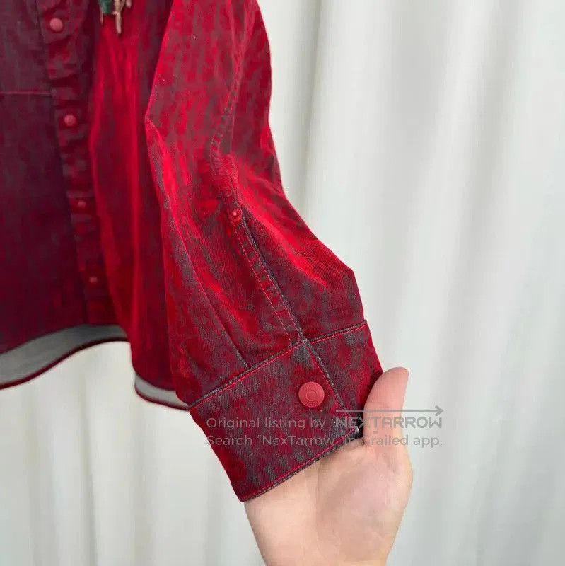 Dior Dior Red Cotton Logo Embroidered Long Sleeve Jacket . Size US M / EU 48-50 / 2 - 4 Thumbnail