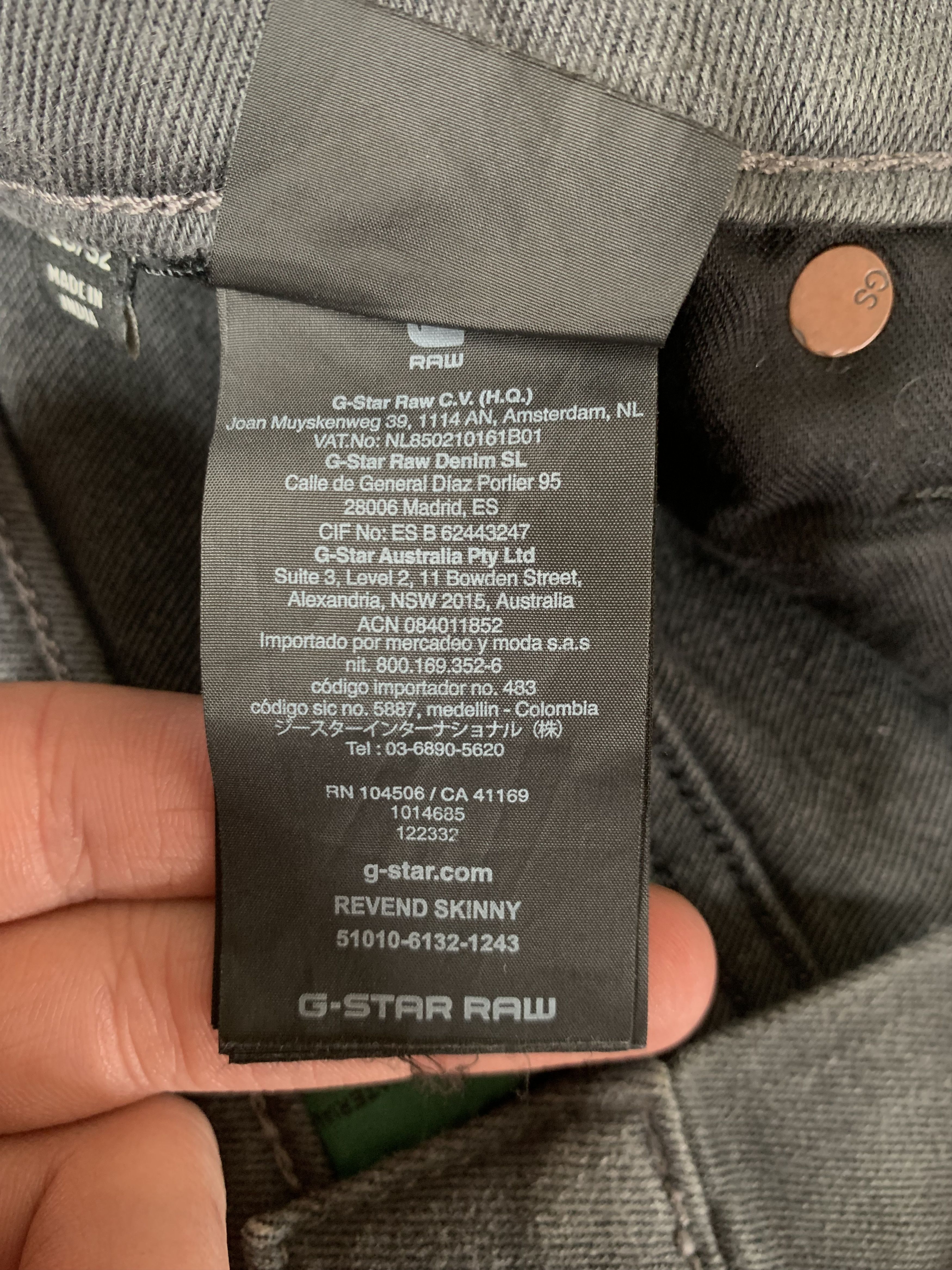 G-Star G-Star Raw Revend Disterssed Skinny Jeans Size US 28 / EU 44 - 9 Thumbnail
