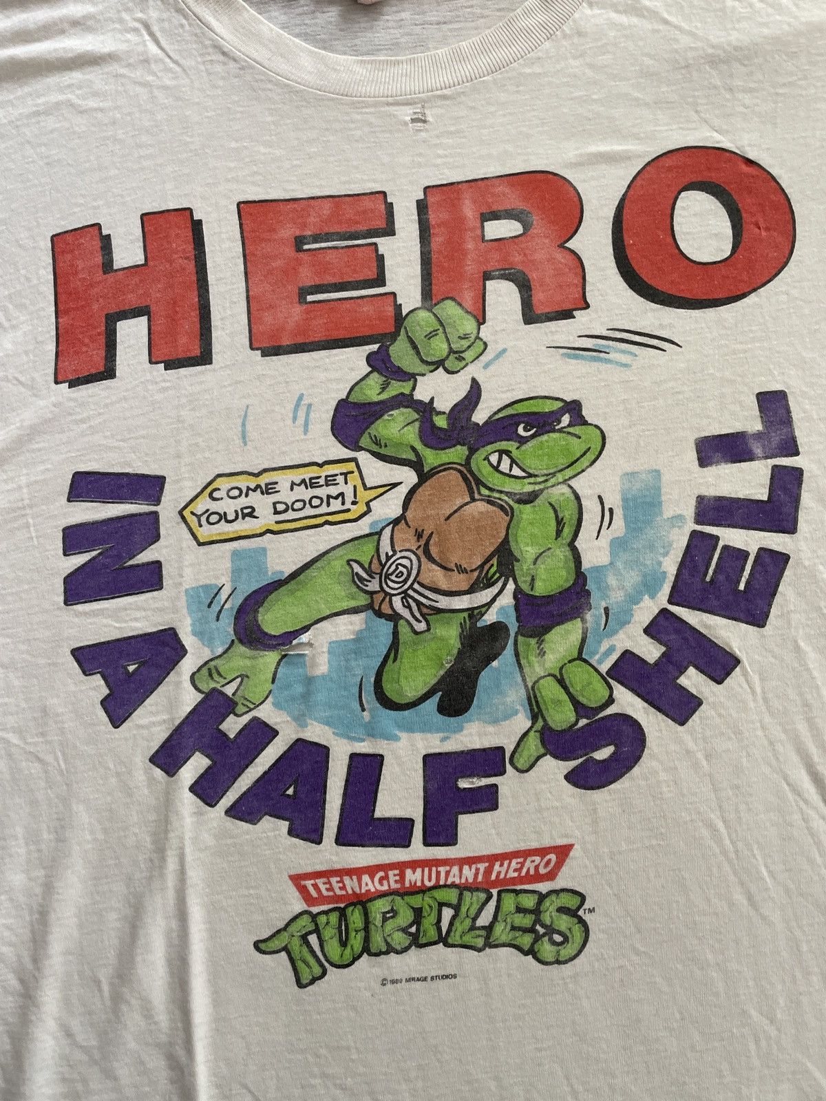 Teenage × Vintage Vintage 80s Teenage Mutant Ninja Turtles Animated Shirt Size US XL / EU 56 / 4 - 2 Thumbnail