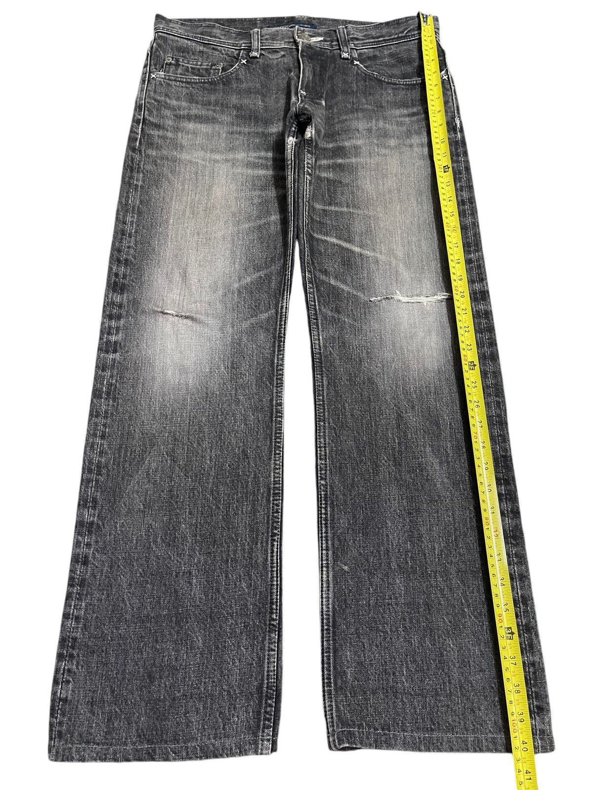 Studio D'Artisan Vintage Japan Studio Oribe Faded Wash Distress Loose Jeans Size US 35 - 14 Thumbnail