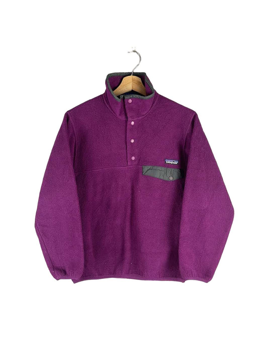 Patagonia × Vintage Vtg PATAGONIA Snap Button Anorak Single Pocket Fleece Jacket Size US S / EU 44-46 / 1 - 1 Thumbnail