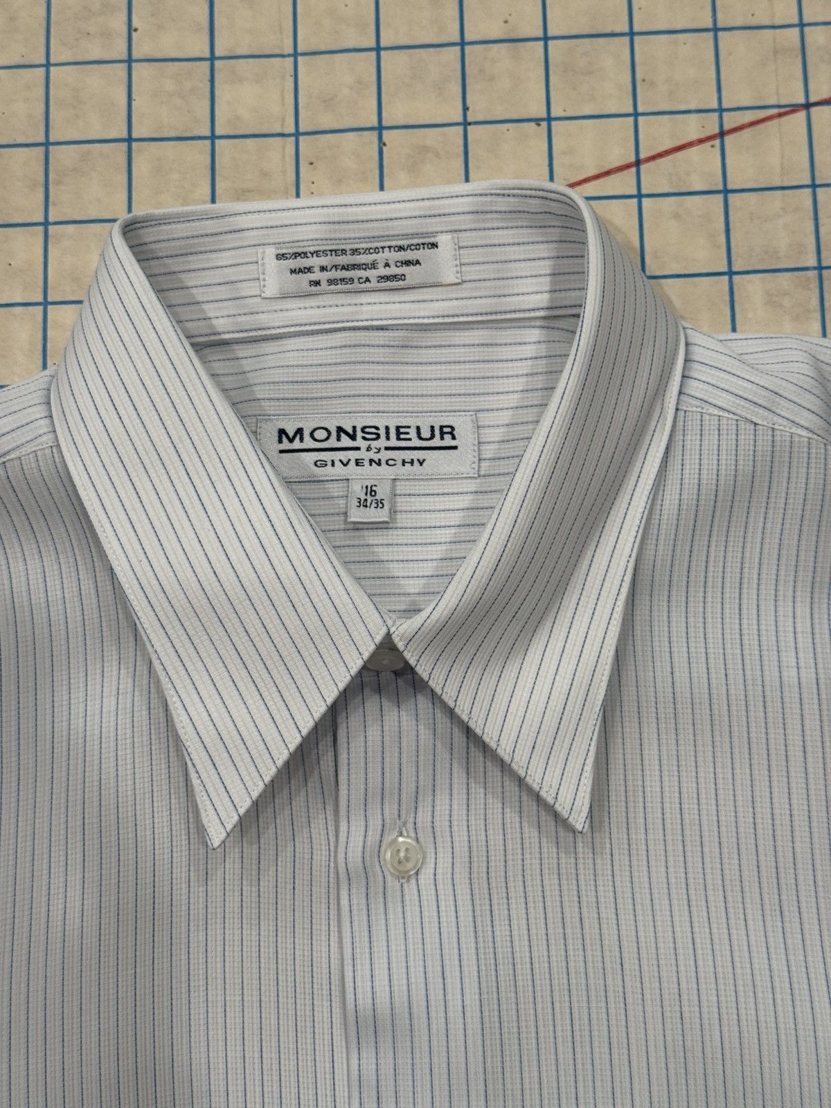 Givenchy NWT Vintage Givenchy Monsieur Vertical Striped Button Up 16 Size US XL / EU 56 / 4 - 7 Thumbnail