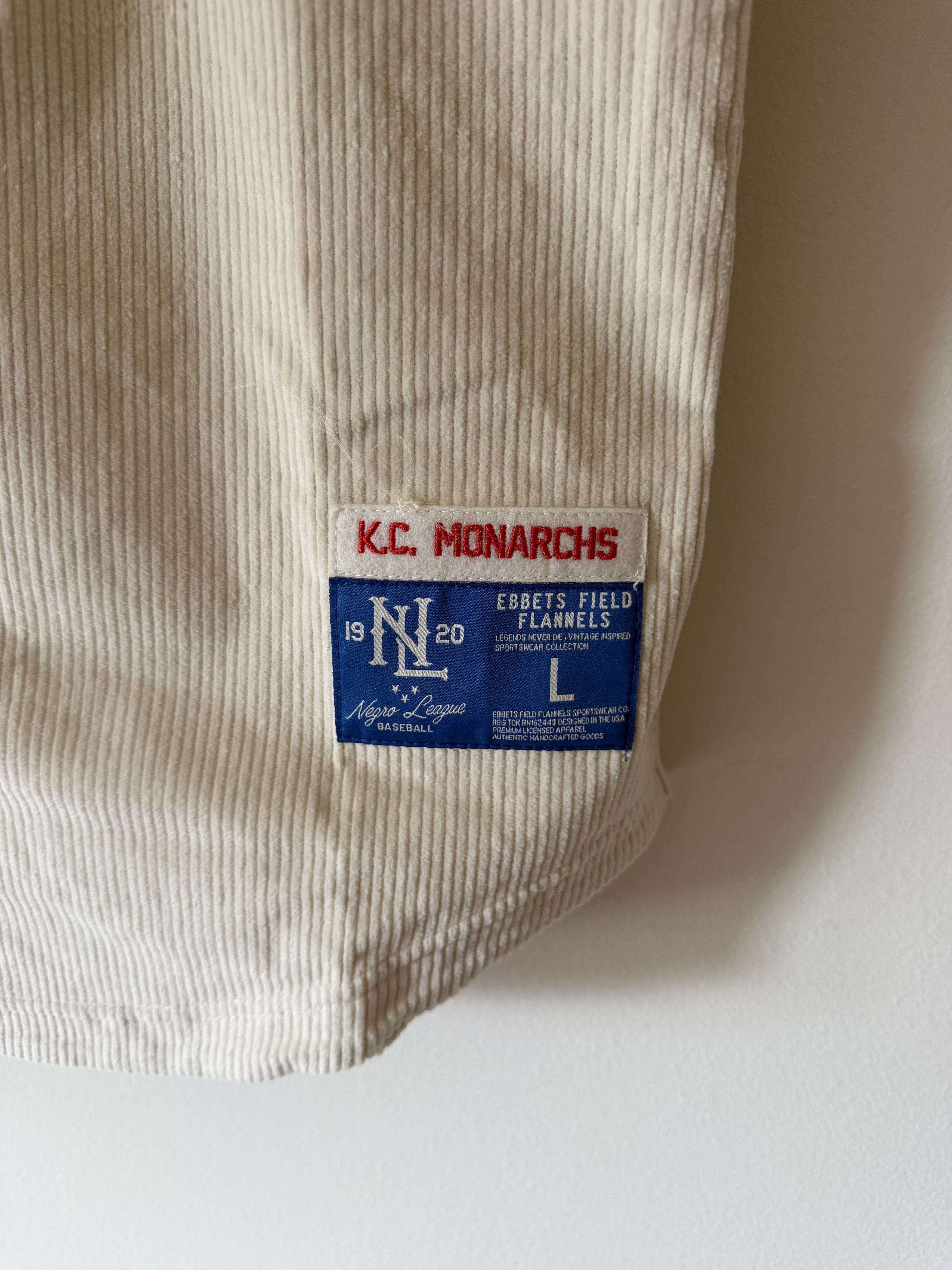 Ebbets Field Flannels Ebbets Field Kansas City Monarchs Corduroy Jersey Size US L / EU 52-54 / 3 - 5 Thumbnail