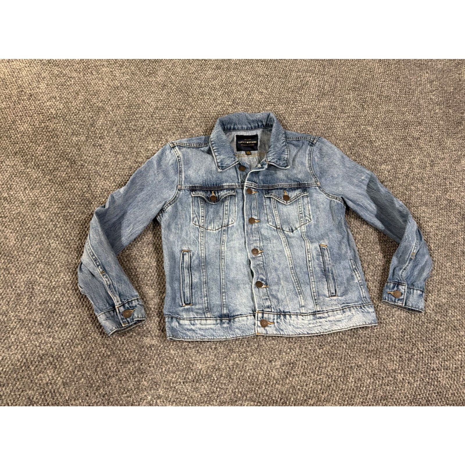 Lucky Brand Lucky Brand Denim Jacket Womens Small Blue Button Front Trucker Distressed Jacket | Denim Jacket | Blue | Regular | Women - XS to S not included Size S / US 4 / IT 40 - 2 Thumbnail
