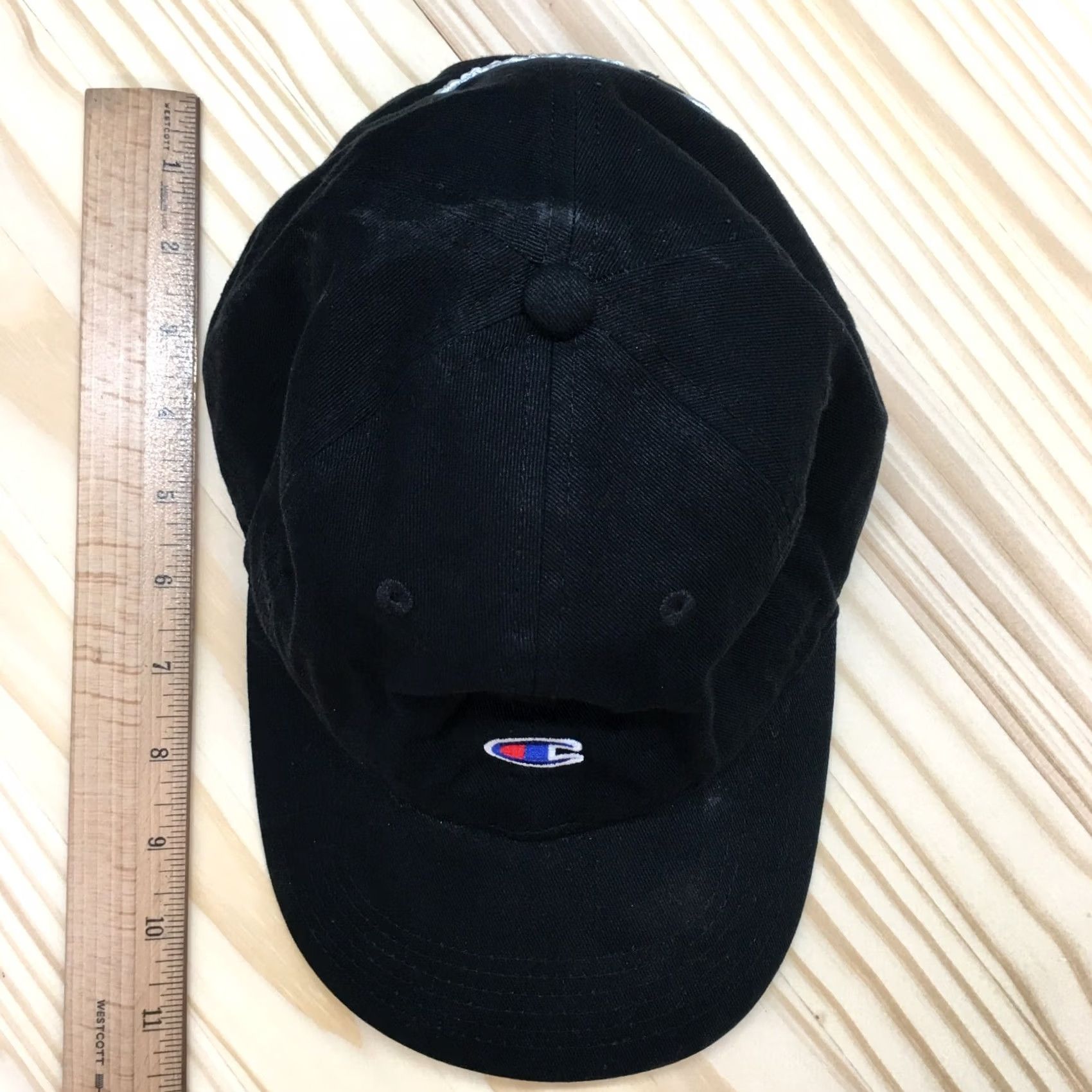 Champion Champion Baseball Cap Mens Black OS Adjustable Curved Brim Embroidered Logo Size ONE SIZE - 4 Thumbnail