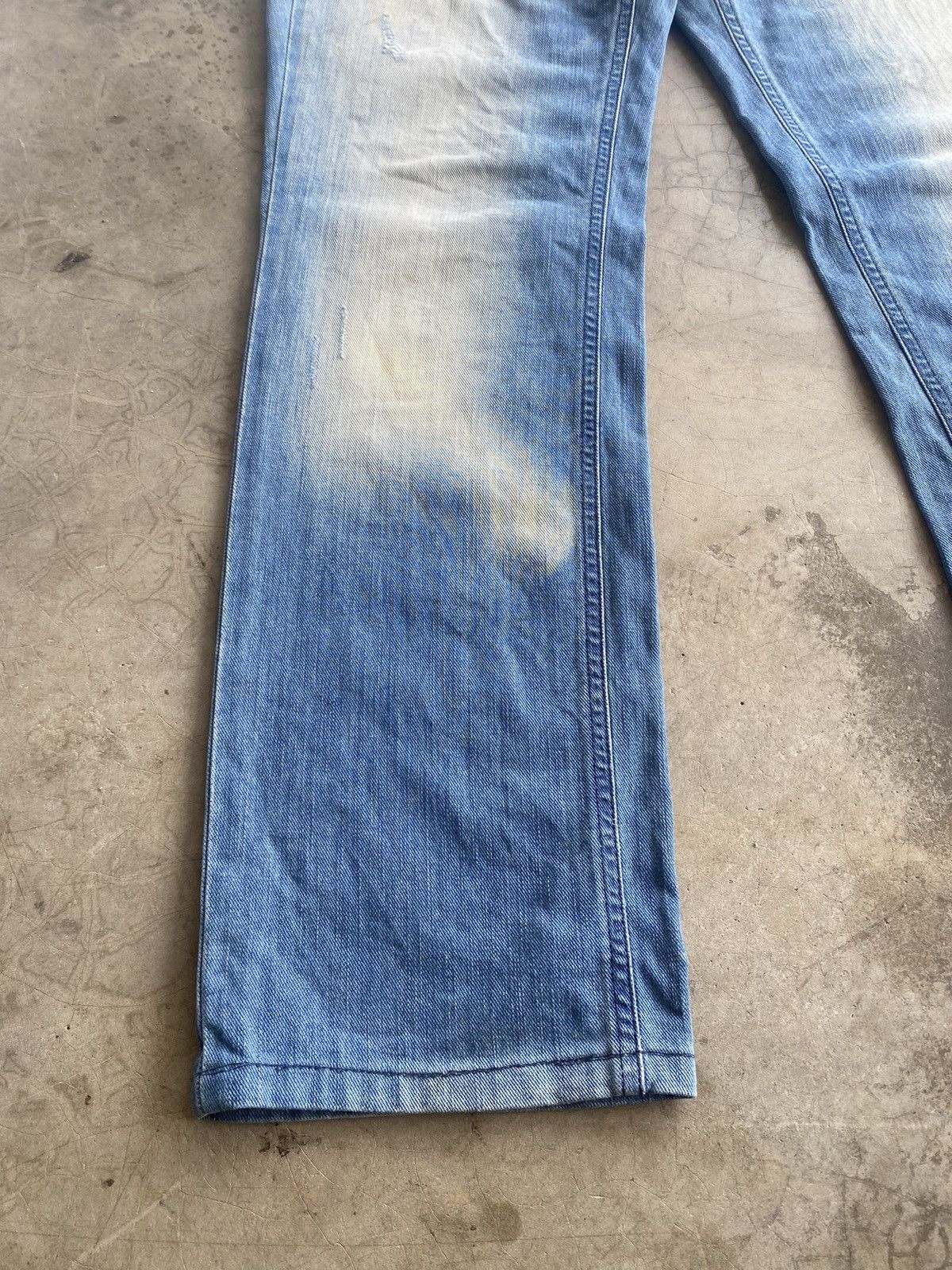 Diesel Flare Jeans Diesel Distressed Denim Low Rise Baggy Jeans Size US 35 - 9 Thumbnail
