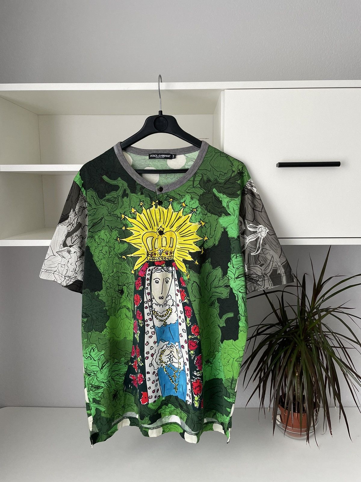 Dolce & Gabbana Dolce & Gabbana Virgin Mary Archive T-Shirt Full Print Size US L / EU 52-54 / 3 - 1 Thumbnail