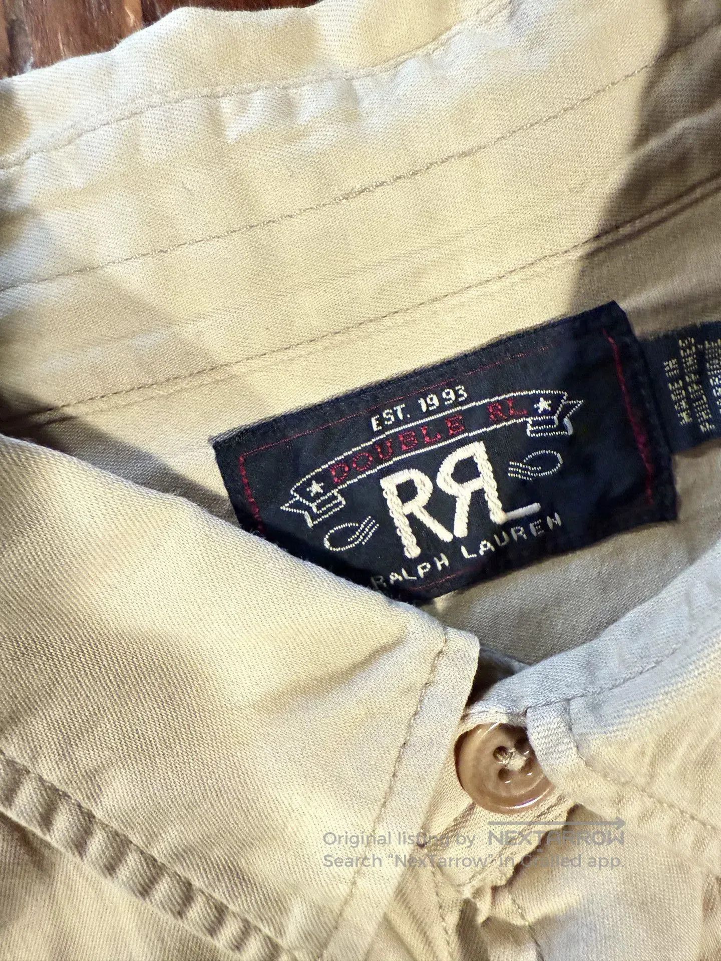 RRL Ralph Lauren RRL Ralph Lauren Khaki Work Shirt S. Size US S / EU 44-46 / 1 - 3 Thumbnail