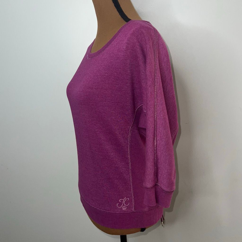 Juicy Couture Juicy Couture Magenta 3/4 Dolman Sleeve Sweatshirt Lace Up B Size S / US 4 / IT 40 - 5 Thumbnail