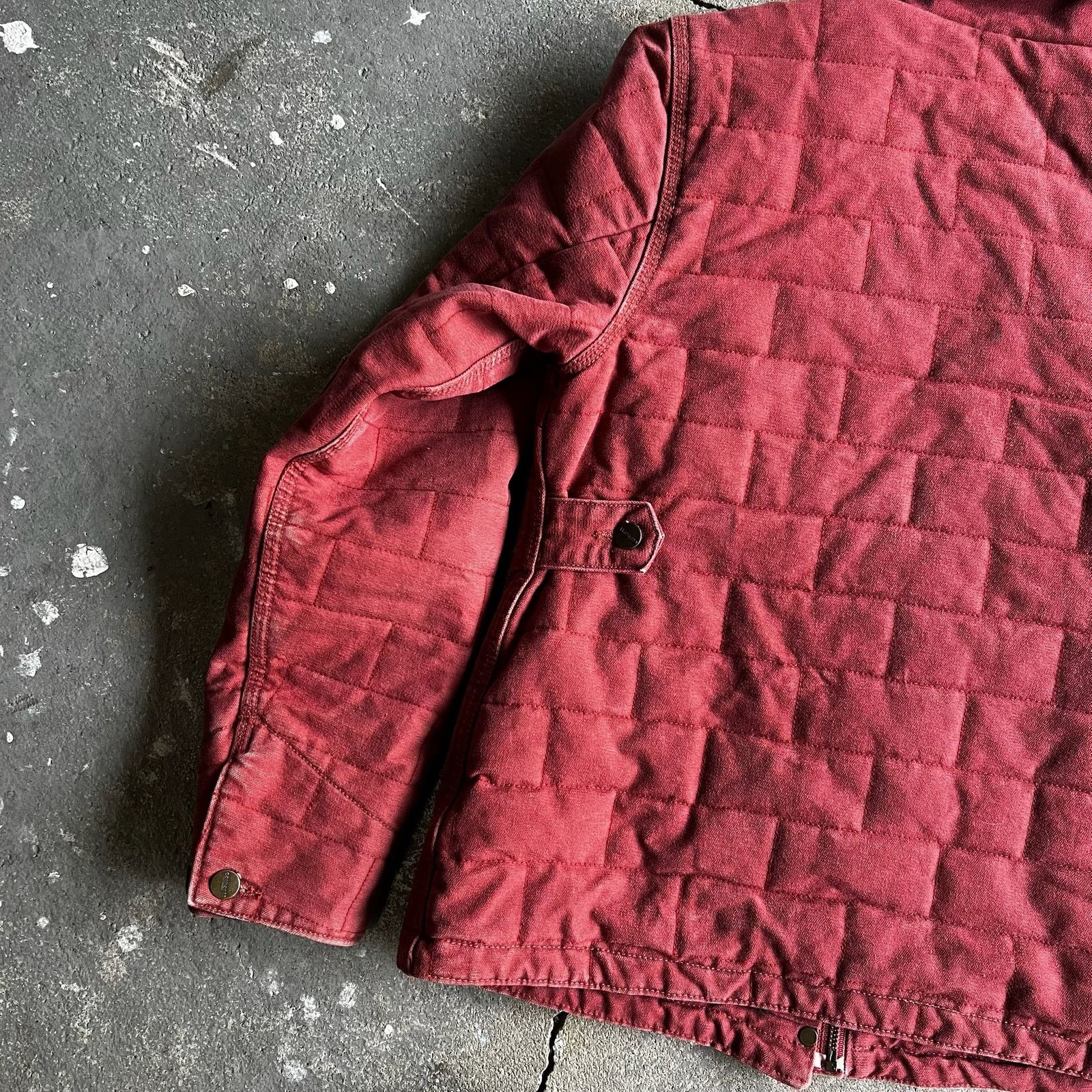 Carhartt × Vintage Carhartt WOMENS pink brick pattern work wear jacket Size US M / EU 48-50 / 2 - 9 Thumbnail
