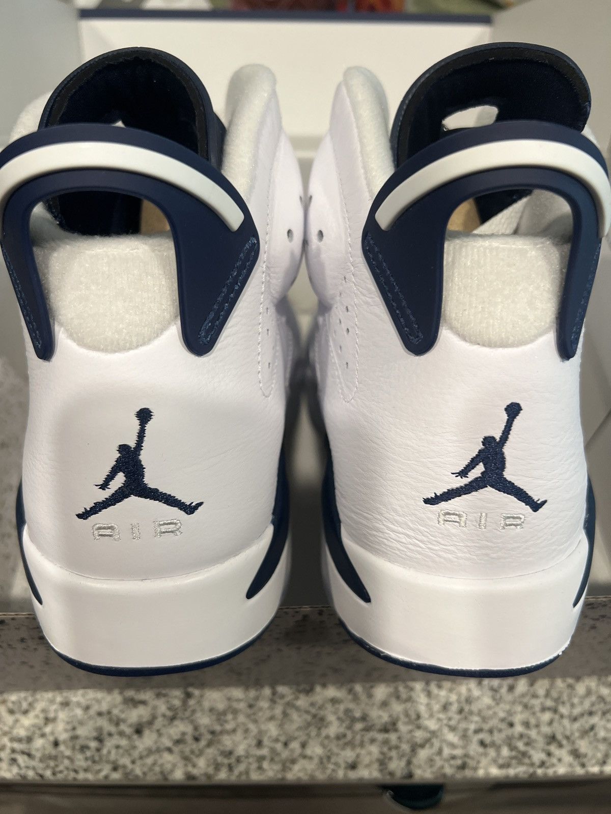 Jordan Brand × Nike Jordan 6 White/Navy Blue Size US 10.5 / EU 43-44 - 7 Thumbnail