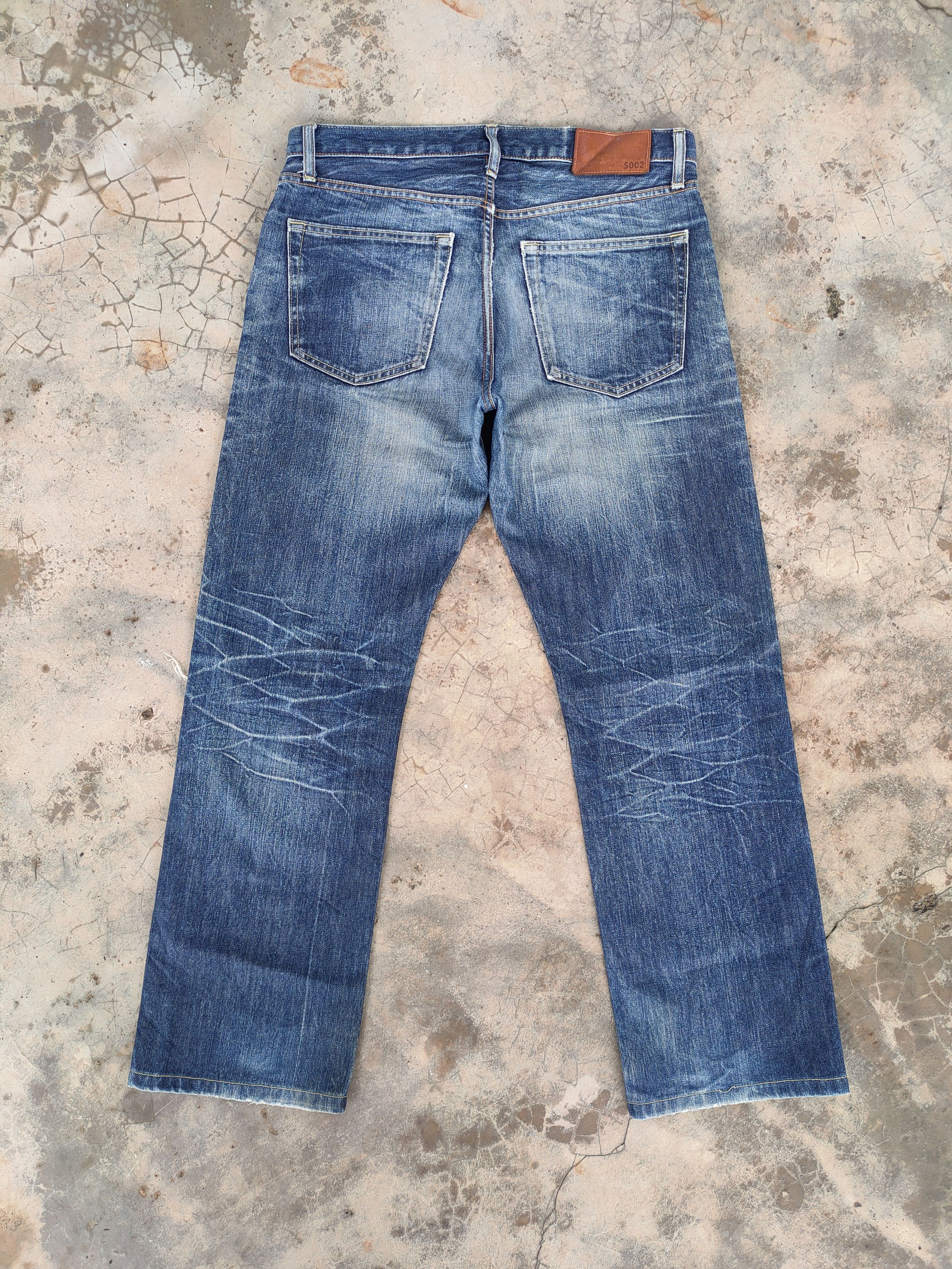 Japanese Brand Vintage japanese faded distressed jeans denim pants Size US 34 / EU 50 - 9 Thumbnail