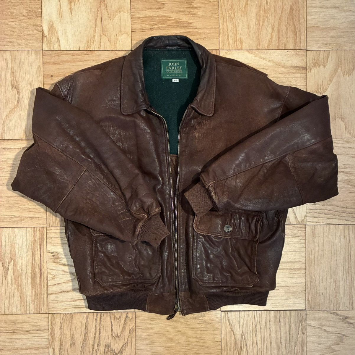Other Vintage Leather Flight Jacket Size US M / EU 48-50 / 2 - 1 Thumbnail