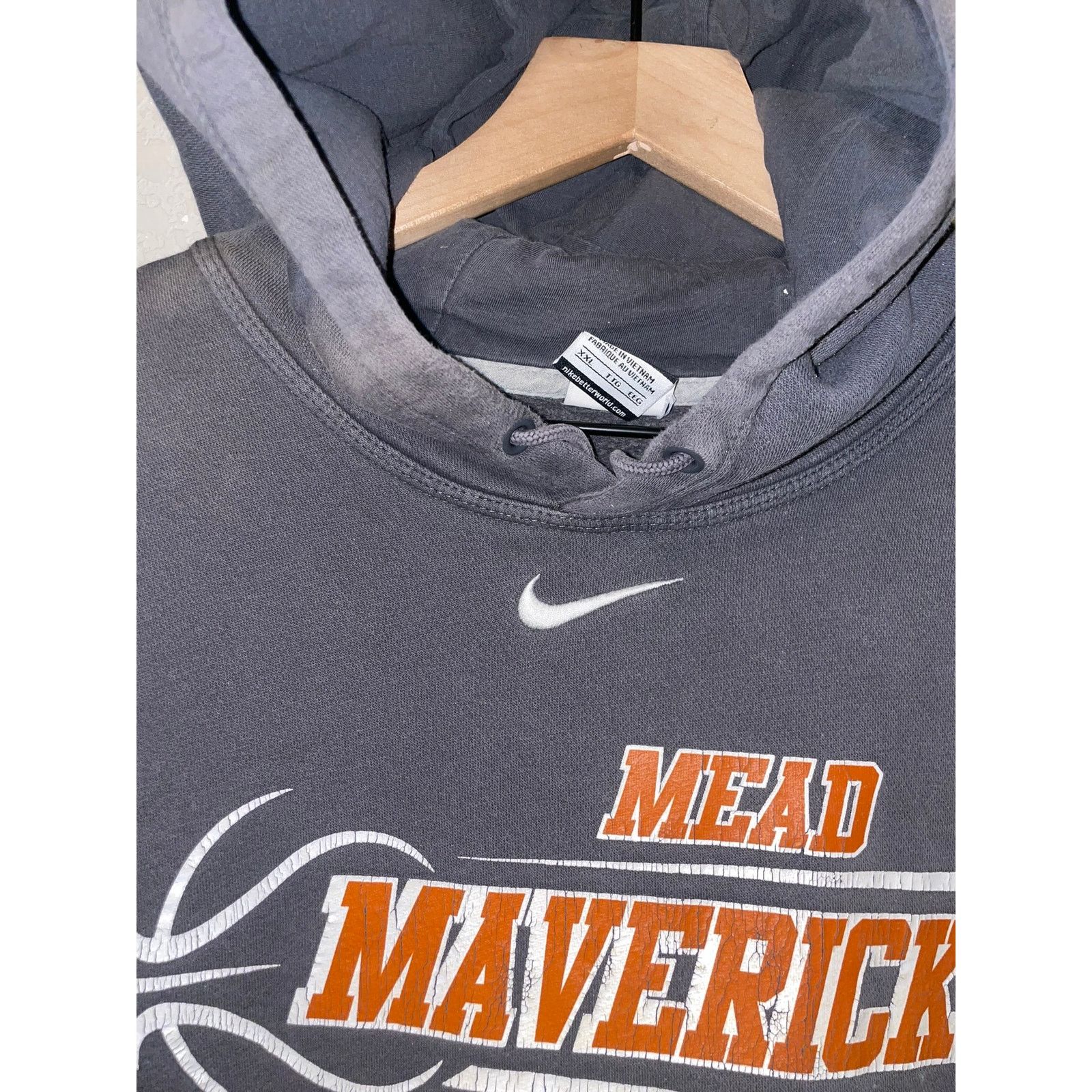 Nike Y2K Nike Center Check Hoodie Mead Mavericks Basketball 2XL Size US XXL / EU 58 / 5 - 3 Thumbnail