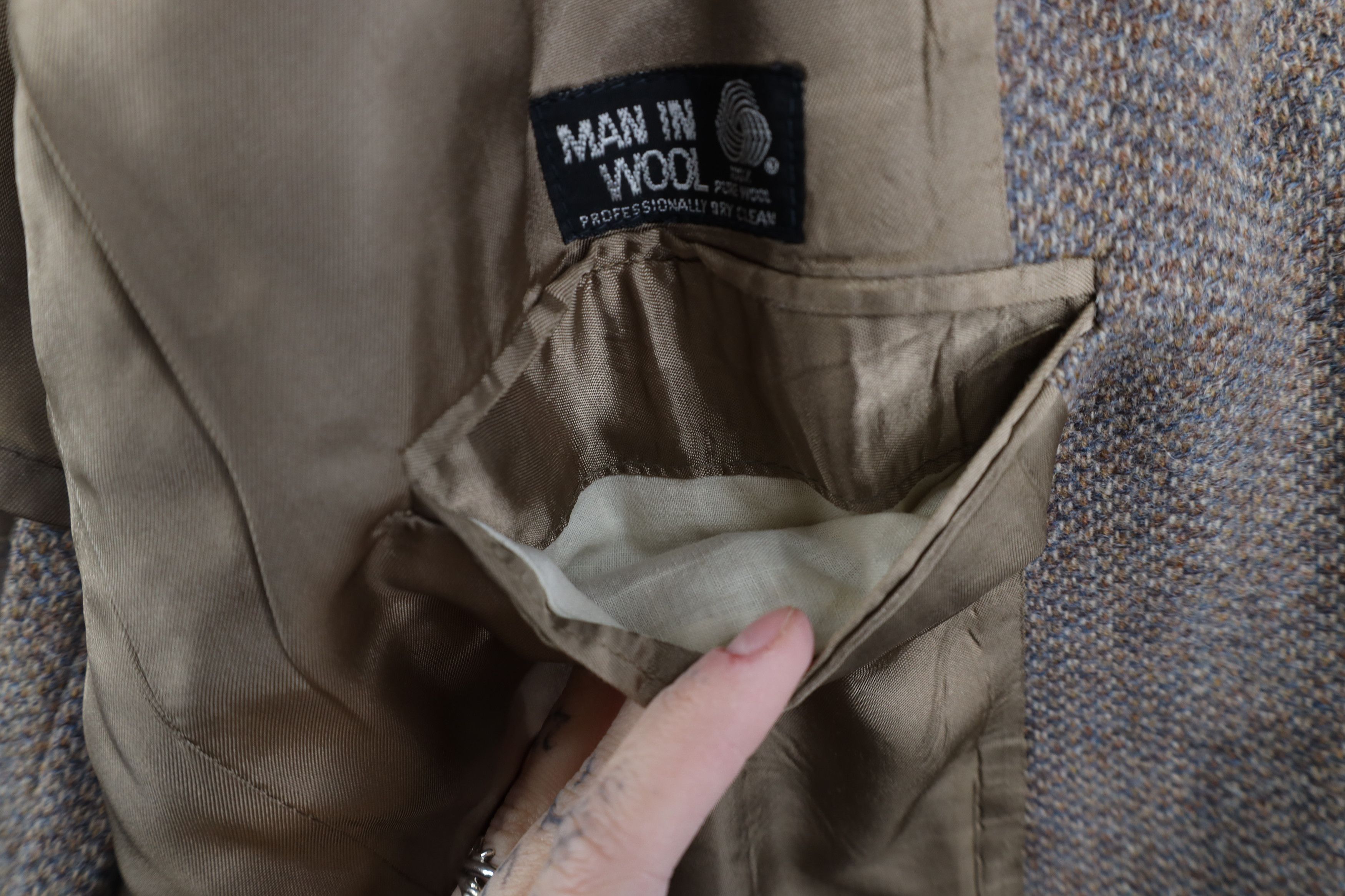 Vintage Vintage 70s Streetwear Suit Coat Blazer Jacket Beige USA Size XL / US 12-14 / IT 48-50 - 11 Thumbnail