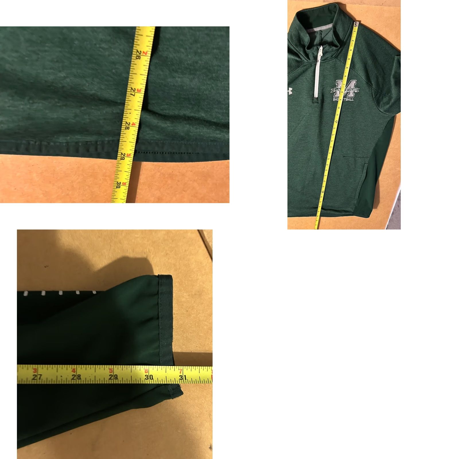 Under Armour Mercyhurst University Lakers Basketball 1/4 Zip Up Pullover Men Medium Green Under Armour 1/4 Zip Long Sleeve Mock Neck Logo Pockets Casual Activewear Size US M / EU 48-50 / 2 - 11 Thumbnail