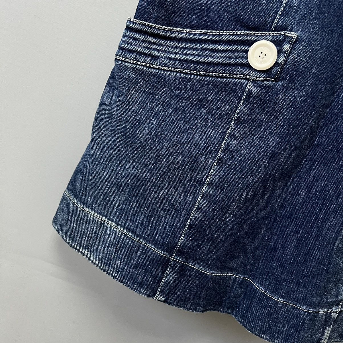 Louis Vuitton × Vintage Louis Vuitton Denim Mini Dress Stretch Luxury Size XS / US 0-2 / IT 36-38 - 6 Thumbnail