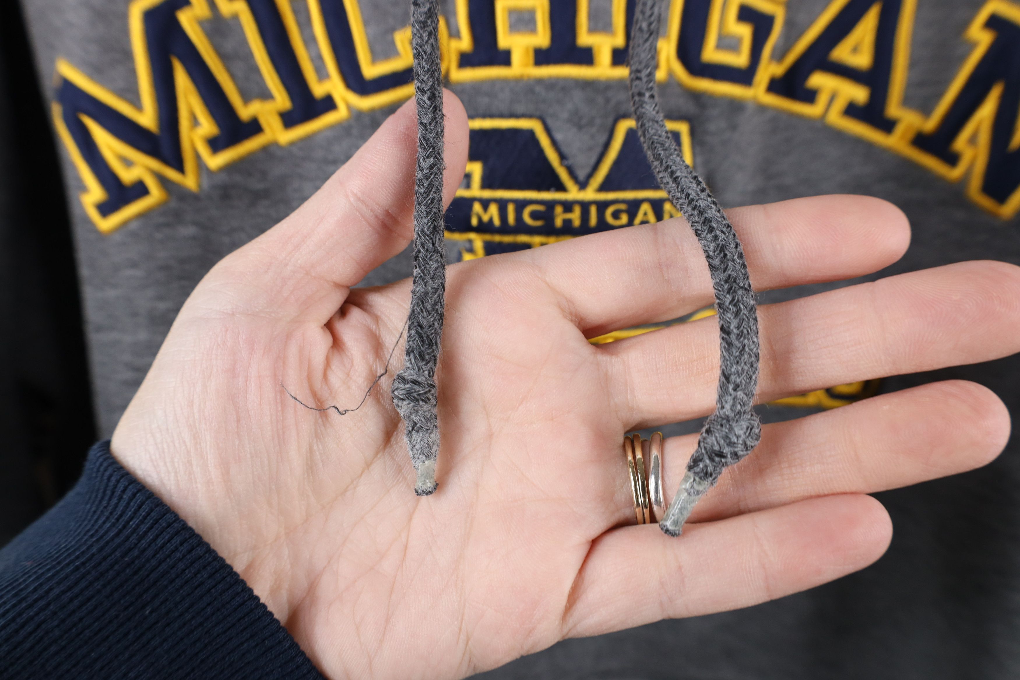 Vintage Vintage 90s Spell Heavyweight University of Michigan Hoodie Size US XL / EU 56 / 4 - 4 Thumbnail