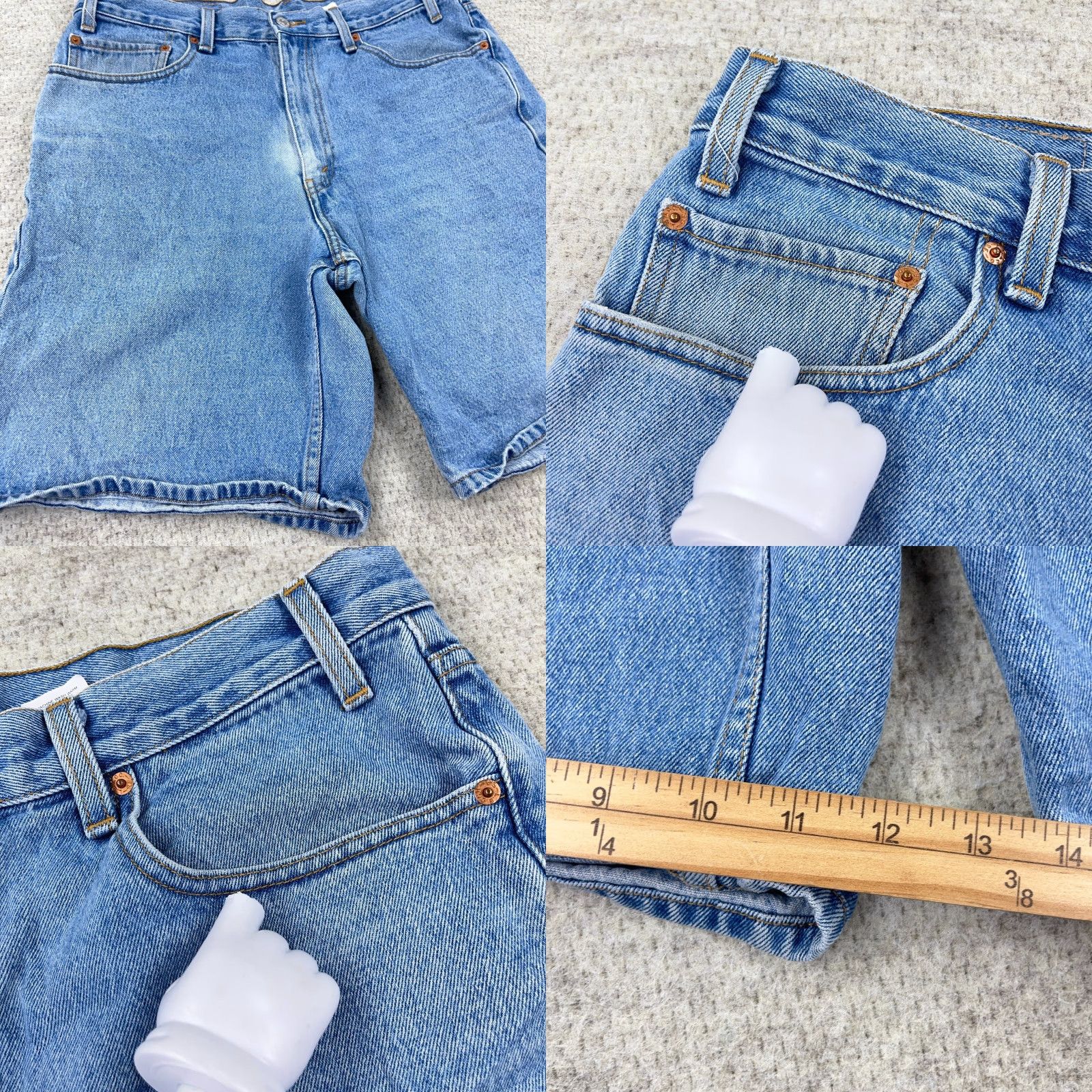 Levi's VINTAGE Levi's 550 Shorts Men 36 Relaxed Fit Blue Jean Jorts Baggy 90s Skate Grunge Size US 36 / EU 52 - 8 Thumbnail