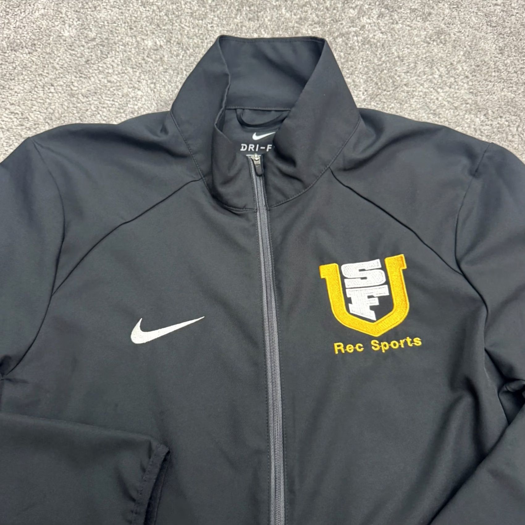 Nike Nike Dri-Fit USF Univ San Francisco Rec Sports Track Jacket Mens S Black Size US S / EU 44-46 / 1 - 3 Thumbnail