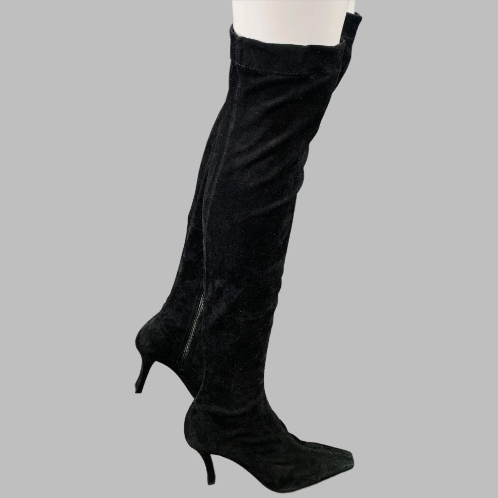 The Row THE ROW Size 7.5 Black Suede Square Toe Thigh High Boots Size US 7.5 / IT 37.5 - 2 Thumbnail