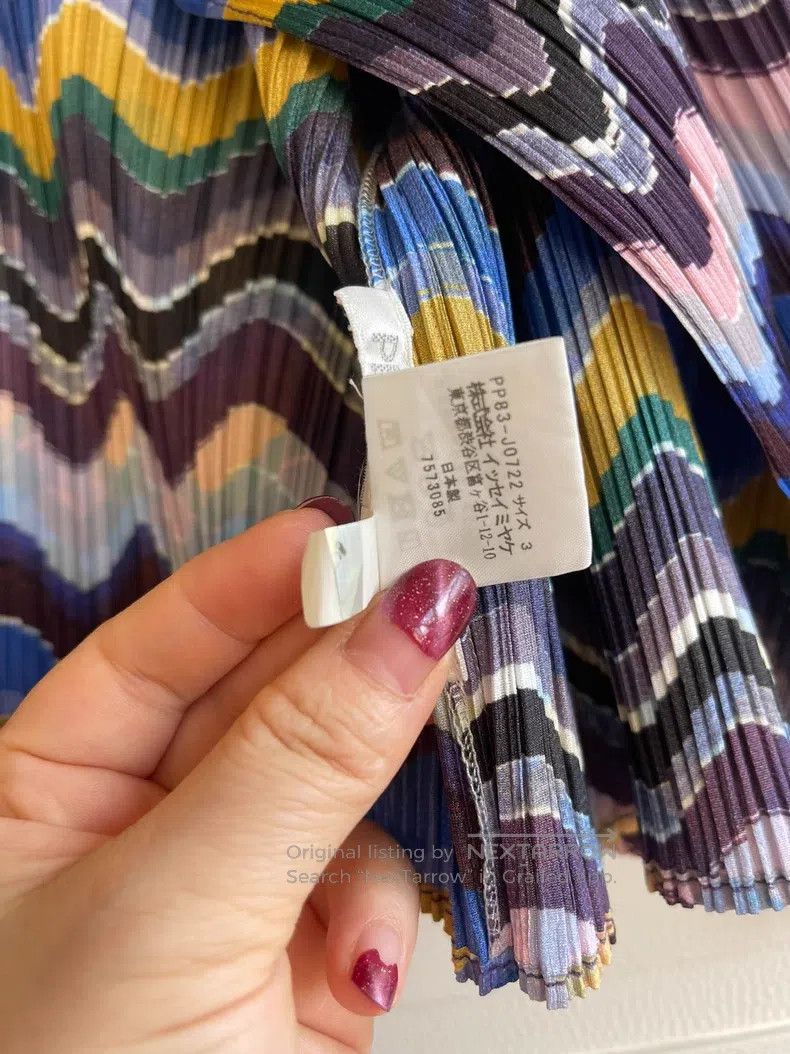 Issey Miyake Issey Miyake Vintage Rainbow Striped Coat Size L / US 10 / IT 46 - 3 Thumbnail
