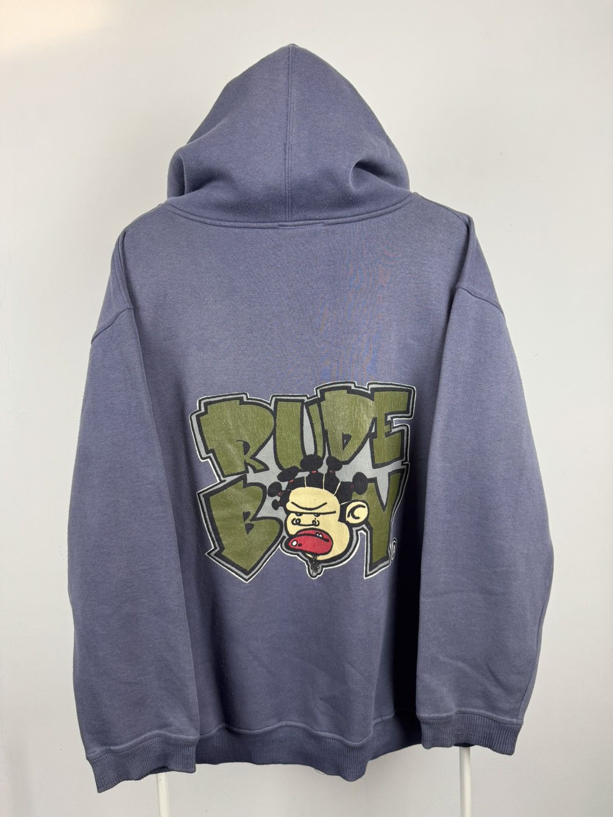 Vintage Vintage 90’s Rude Boy Made in USA Hip Hop Style Hoodie Size US XL / EU 56 / 4 - 1 Thumbnail