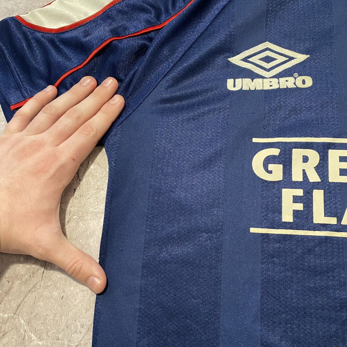 Umbro VINTAGE UMBRO ENGLAND GREEN FLAG TEE SOCCER JERSEY 00s Size US S / EU 44-46 / 1 - 4 Thumbnail