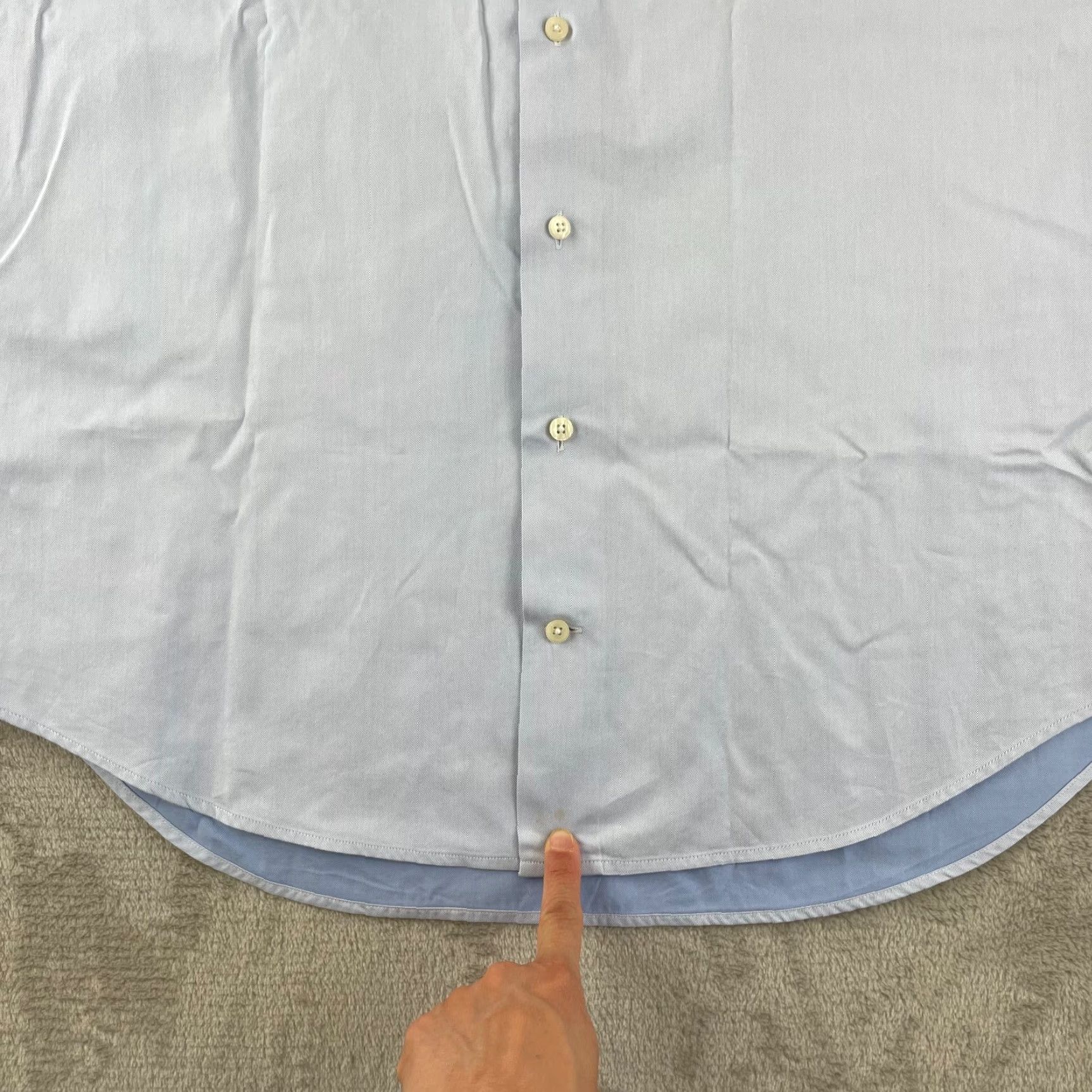 Suitsupply Suitsupply Dress Shirt 42 16.5 Blue Tessitura Monti 2 Ply Cotton Long Sleeve Shirt Mens Regular Blue 16.5 43 in 30 in Button Collared Spread Size 46R - 6 Thumbnail